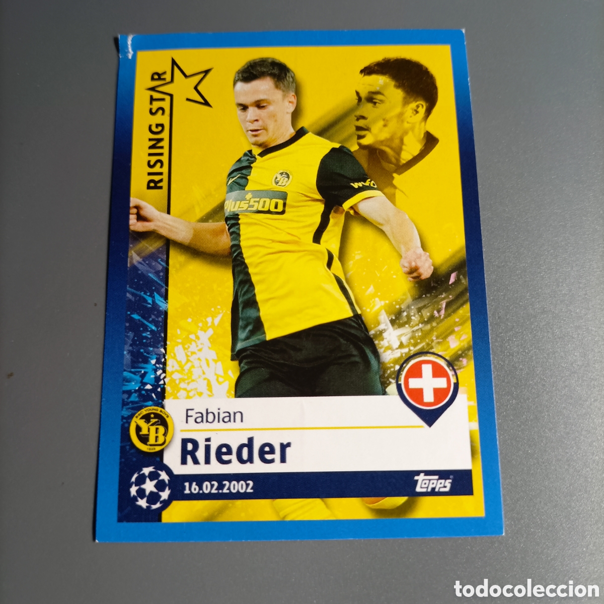 Cromos de f&uacute;tbol: STICKER TOPPS. UEFA CHAMPIONS LEAGUE 2021-2022 №488 FABIAN RIEDER / RISING STAR