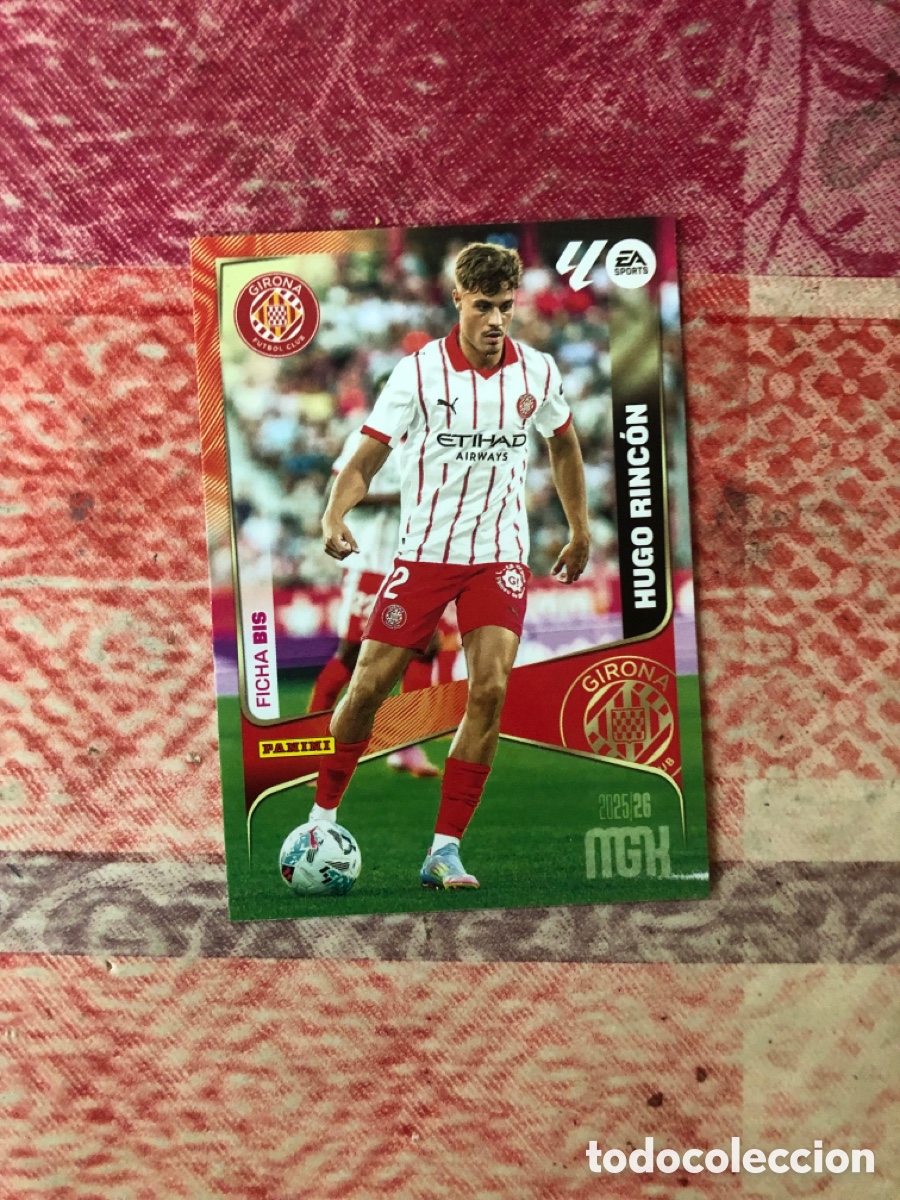 Cromos de f&uacute;tbol: MEGACRACKS 2025 2026 MGK 25 26 ALBUM PANINI LIGA N 185BIS 185 BIS GIRONA SEGUNDA HUGO RINCON