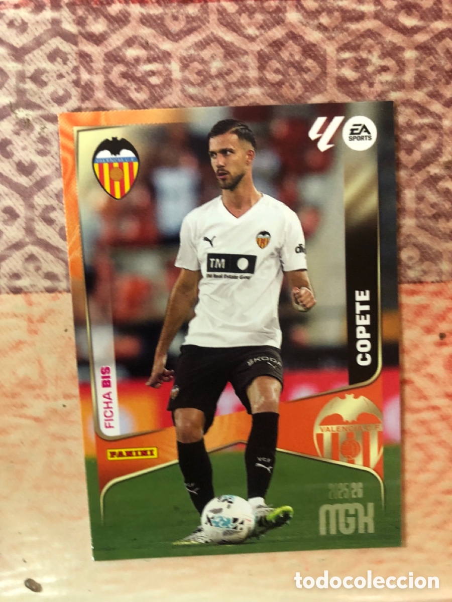 Cromos de f&uacute;tbol: 348 BIS COPETE VALENCIA CF FICHAS ALBUM MEGACRACKS 2025 2026 MGK 25 26