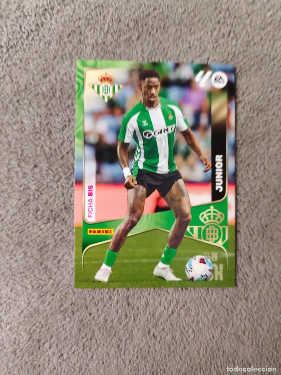 Cromos de f&uacute;tbol: 98 BIS MEGACRACKS MGK 25 26 JUNIOR REAL BETIS FICHA LALIGA PANINI LA LIGA 2025 2026