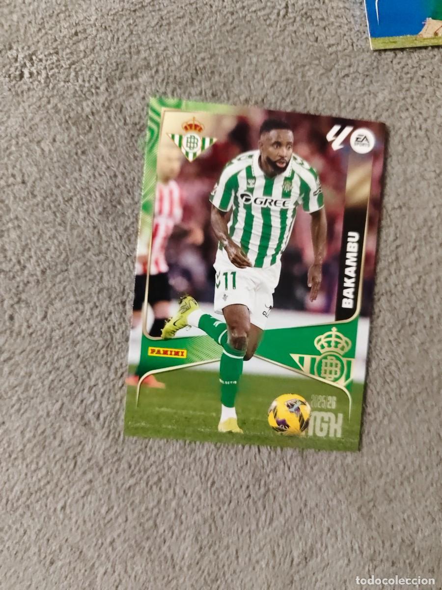 Football Stickers: 108 MEGACRACKS MGK 25 26 BAKAMBU REAL BETIS BASE CARD LALIGA PANINI LA LIGA 2025 2026