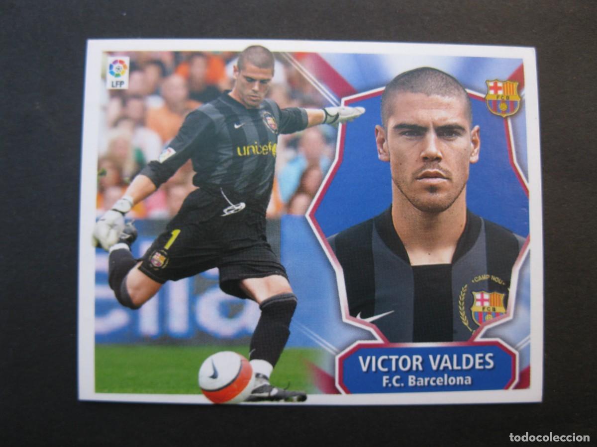 Football Stickers: VICTOR VALDES (F.C. BARCELONA) - CAMPEONATO DE LIGA 08/09 - EDICIONES ESTE - NUNCA PEGADO.