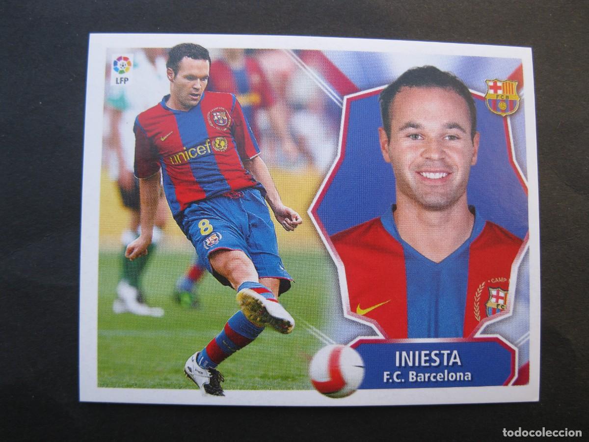 Cromos de f&uacute;tbol: INIESTA (F.C. BARCELONA) - CAMPEONATO DE LIGA 08/09 - EDICIONES ESTE - NUNCA PEGADO.
