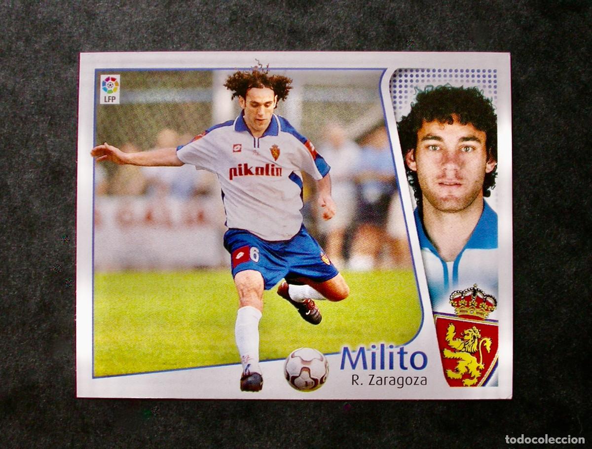 Cromos de f&uacute;tbol: MILITO / ZARAGOZA / EDICIONES ESTE LIGA 2004-2005 04-05 / NUNCA PEGADO