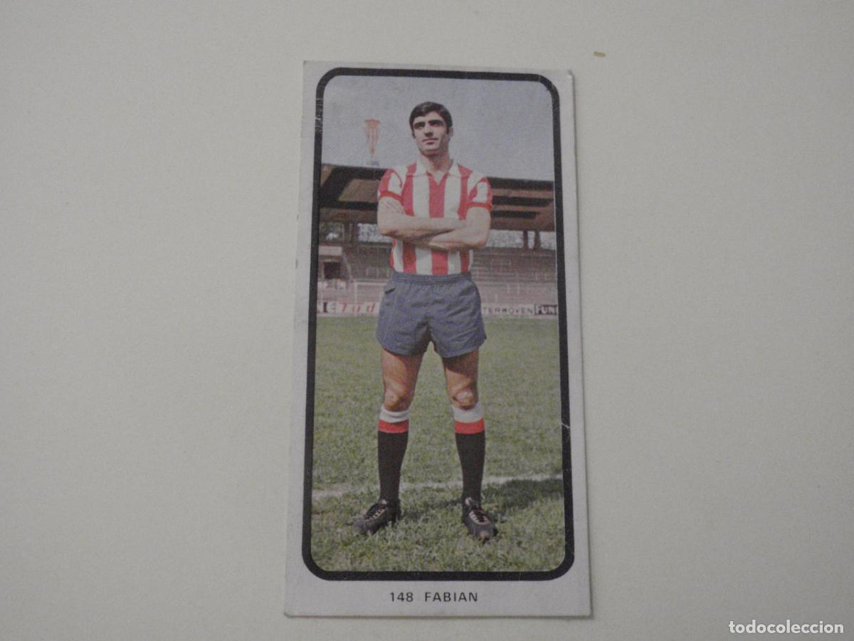 Fu&szlig;ball-Sticker: Cromo de f&uacute;tbol 148 FABIAN - Sporting de Gij&oacute;n. Liga 1973 1974 RUIROMER - RUIZ ROMERO 73 74