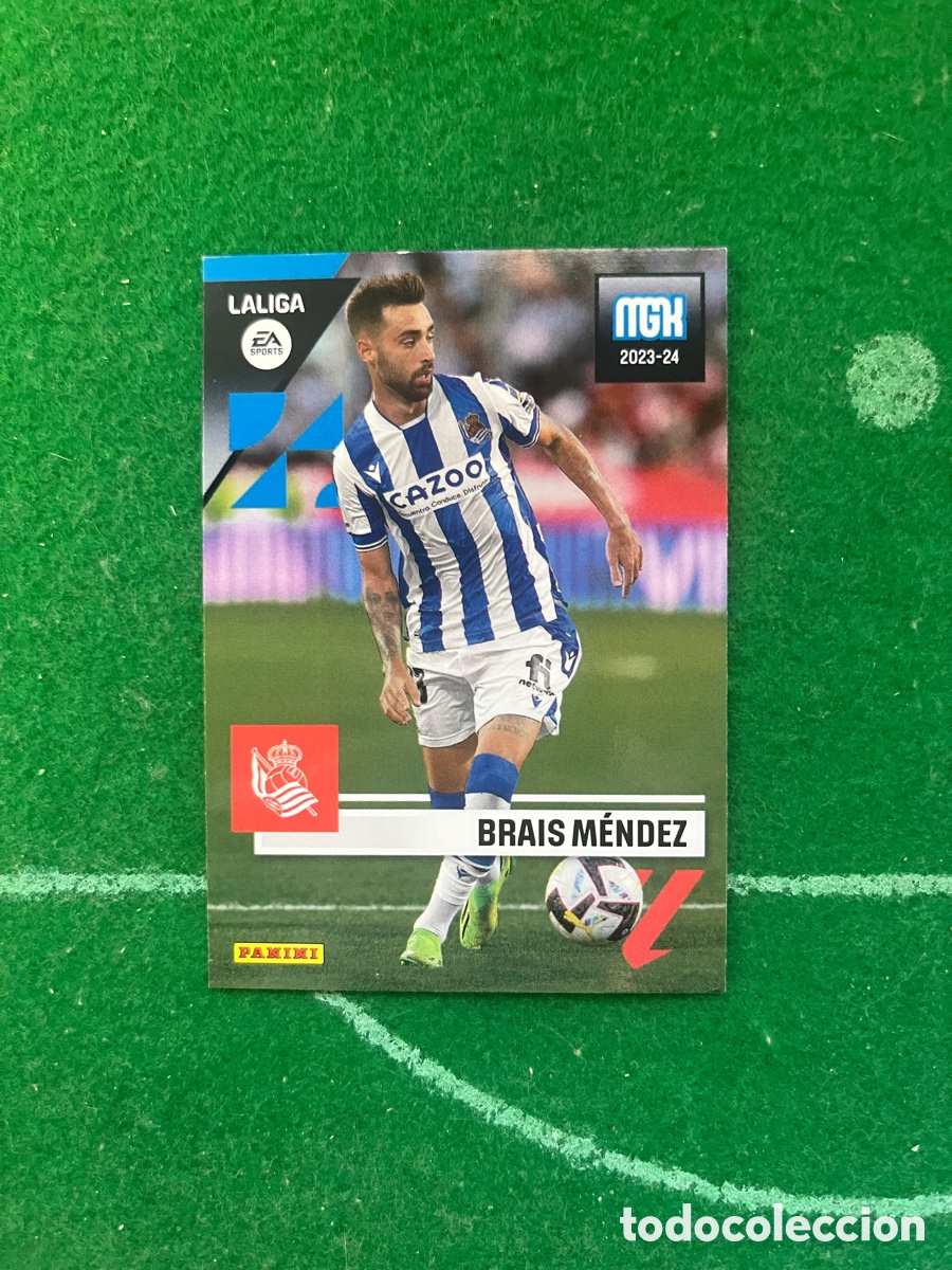 Figurine di Calcio: 317 BRAIS M&Eacute;NDEZ REAL SOCIEDAD MEGACRACKS 2023 2024 PANINI