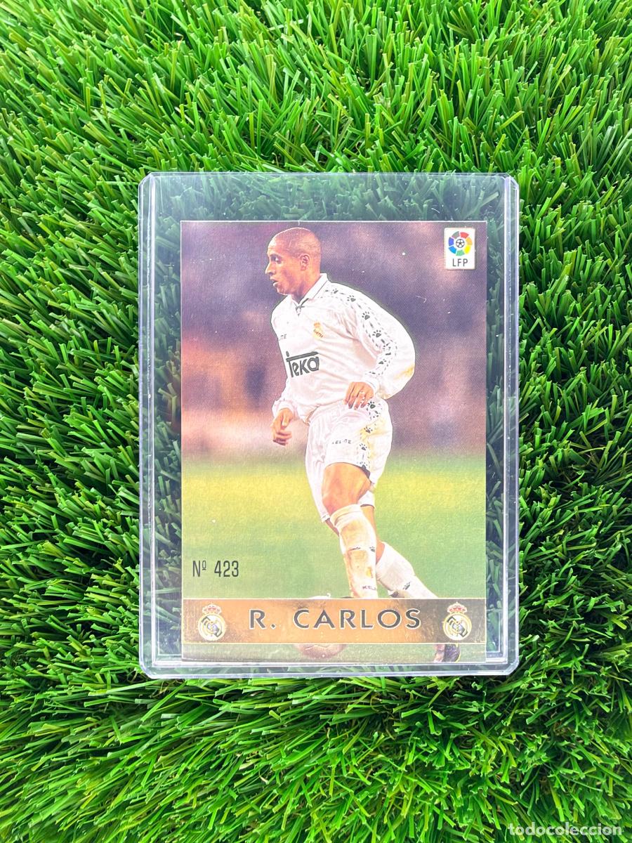 Cromos de f&uacute;tbol: N&ordm; 423 Roberto Carlos Los Mejores Real Madrid CF Mundicromo Fichas de La Liga 97 98