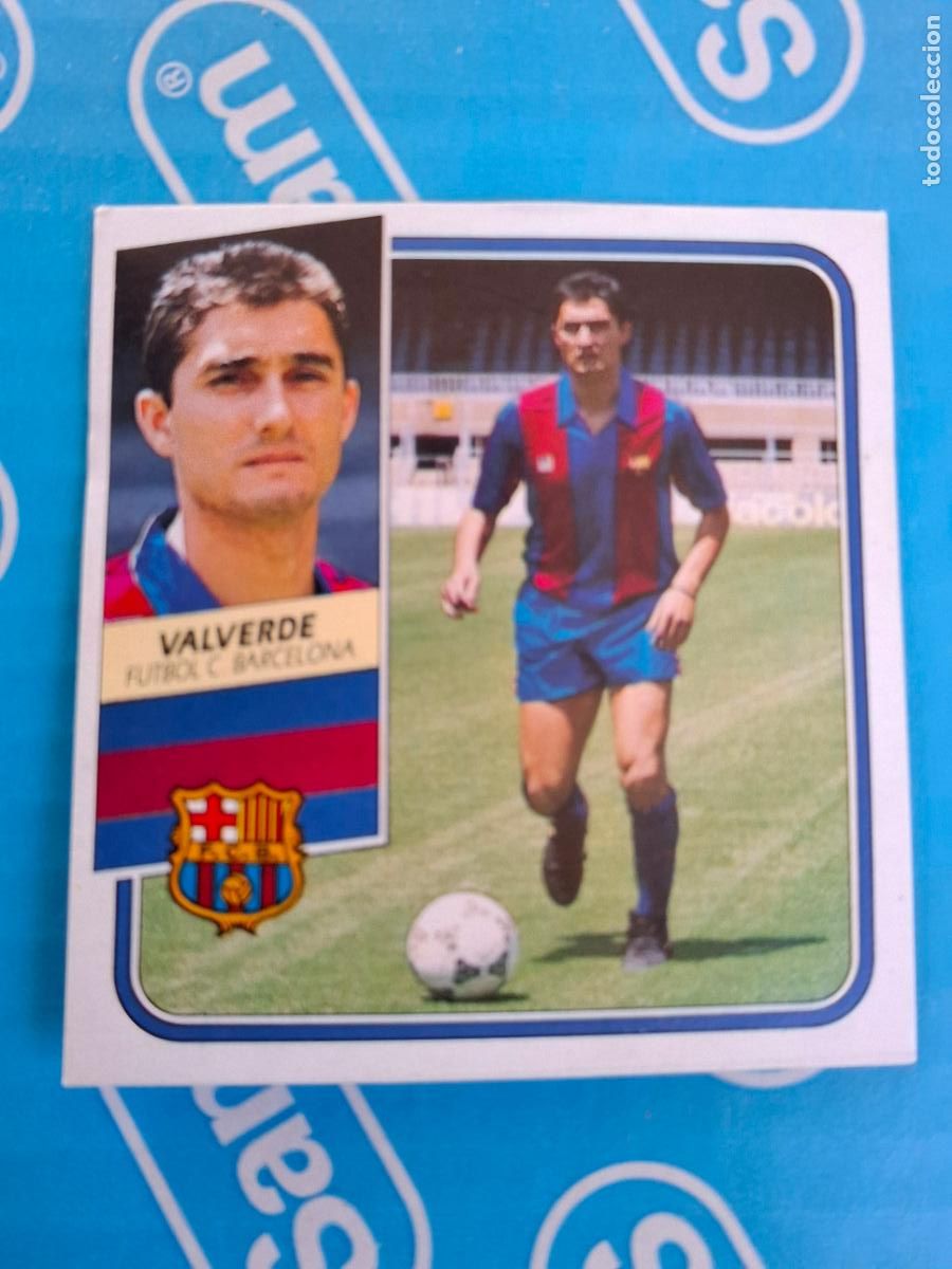 Cromos de f&uacute;tbol: ESTE 1989 1990 89 90 - VALVERDE ( COLOCA ) - FC. BARCELONA ( NUNCA PEGADO )
