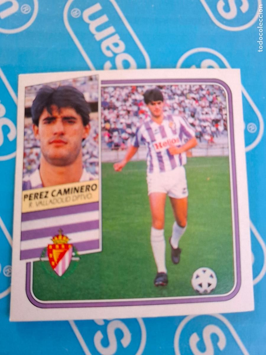 Football Stickers: ESTE 1989 1990 89 90 - FICHAJE N&ordm; 30 P&Eacute;REZ CAMINERO - REAL VALLADOLID ( NUNCA PEGADO )