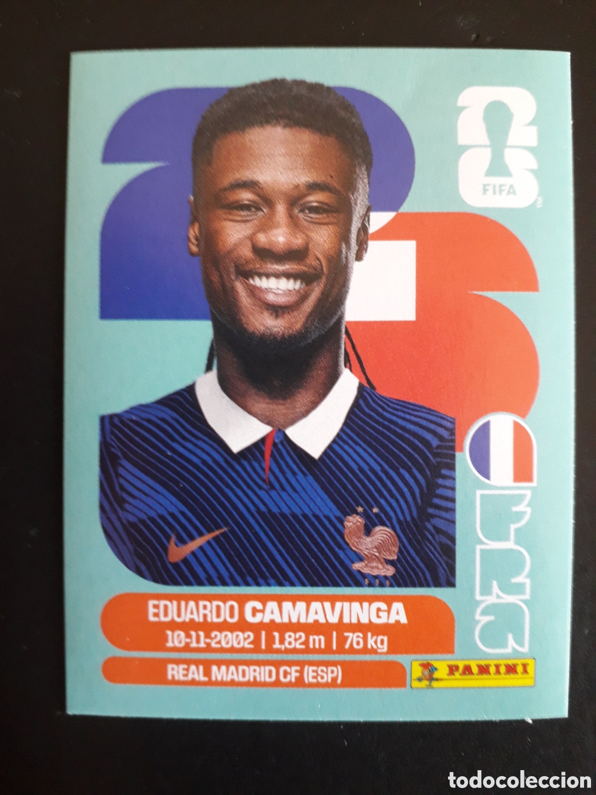 Cromos de Futebol: CAMAVINGA FRANCIA FRA 10 MUNDIAL F&Uacute;TBOL 2026 FIFA WORLD CUP PANINI SIN PEGAR PEDIDO M&Iacute;NIMO 3&euro;