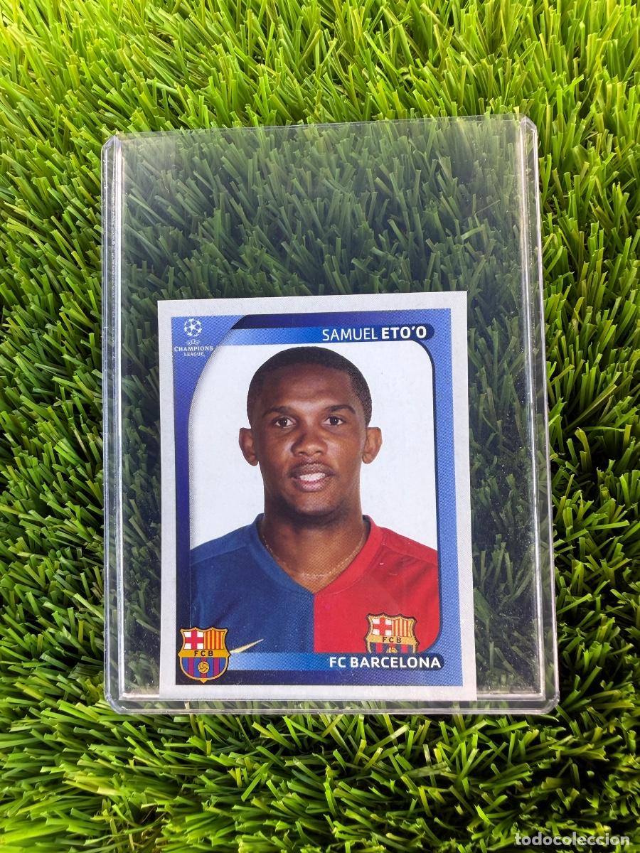 Cromos de f&uacute;tbol: N&ordm; 110 Samuel Eto&acute;o FC Barcelona UEFA Champions League Stickers 08 09