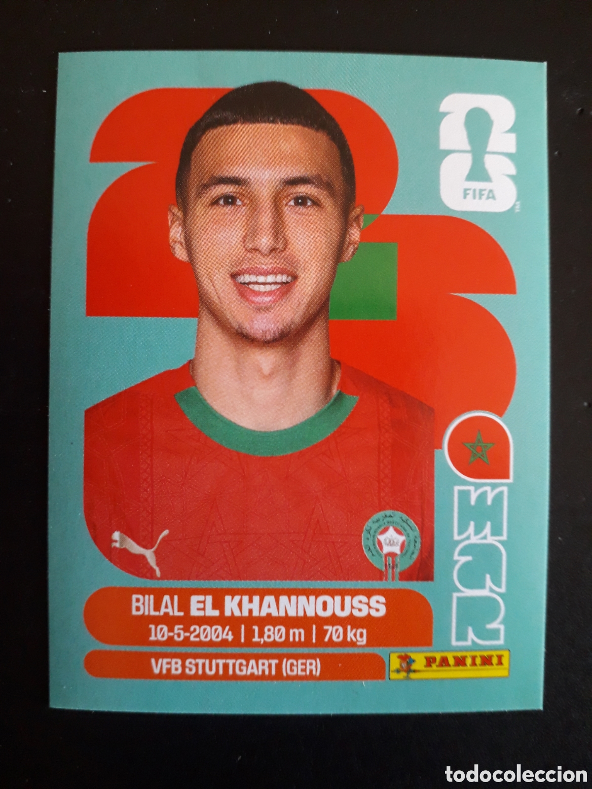 Cromos de f&uacute;tbol: EL KHANNOUSS MARRUECOS MAR 14 MUNDIAL F&Uacute;TBOL 2026 FIFA WORLD CUP PANINI SIN PEGAR PEDIDO M&Iacute;NIMO 3&euro;.