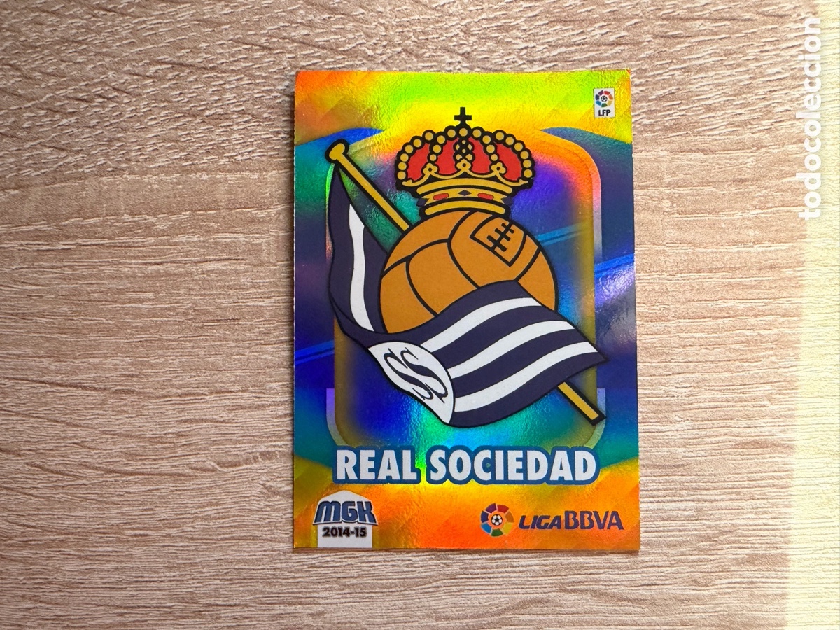 Cromos de f&uacute;tbol: 289 REAL SOCIEDAD ESCUDO MEGACRACKS MGK 2014 2015 14 15