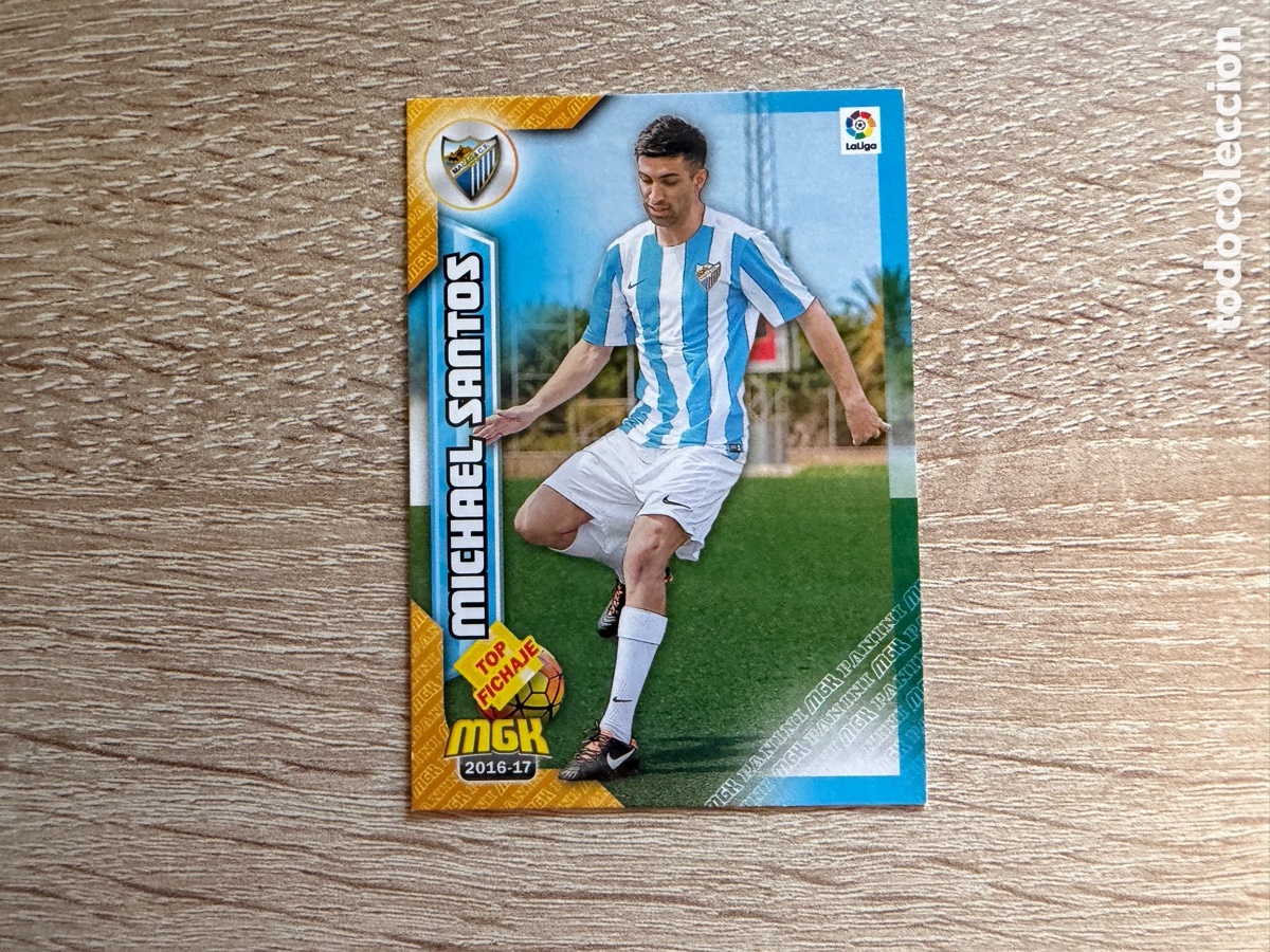 Cromos de f&uacute;tbol: 375 MICHAEL SANTOS TOP FICHAJE MEGACRACKS MGK 2016 2017 16 17 M&Aacute;LAGA CF