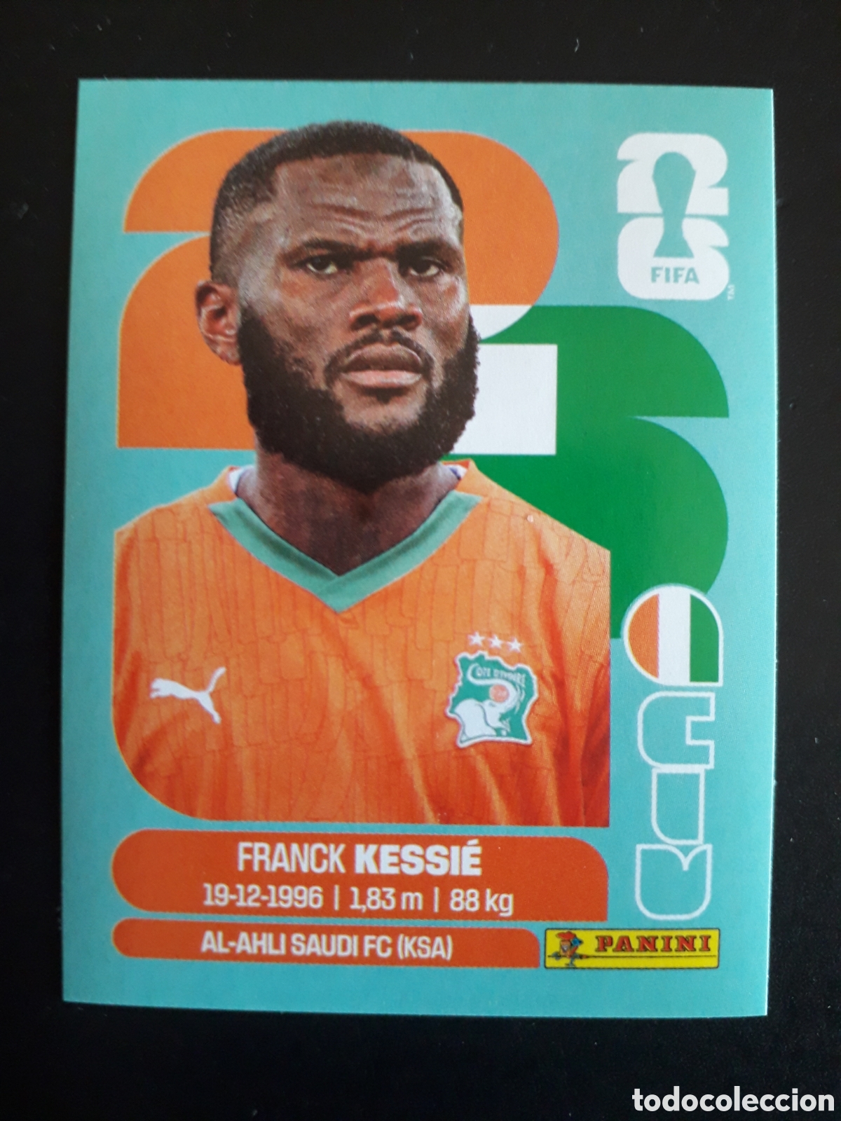 Cromos de f&uacute;tbol: KESSI&Eacute; COSTA DE MARFIL CIV 10 MUNDIAL F&Uacute;TBOL 2026 FIFA WORLD CUP PANINI SIN PEGAR PEDIDO M&Iacute;NIMO 3&euro;.