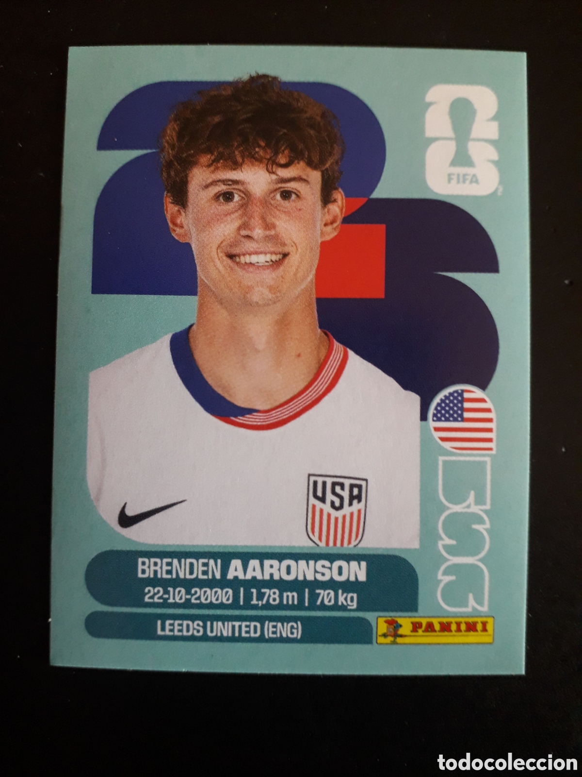 Football Stickers: AARONSON ESTADOS UNIDOS USA 17 MUNDIAL F&Uacute;TBOL 2026 FIFA WORLD CUP PANINI SIN PEGAR PEDIDO M&Iacute;NIMO 3&euro;.
