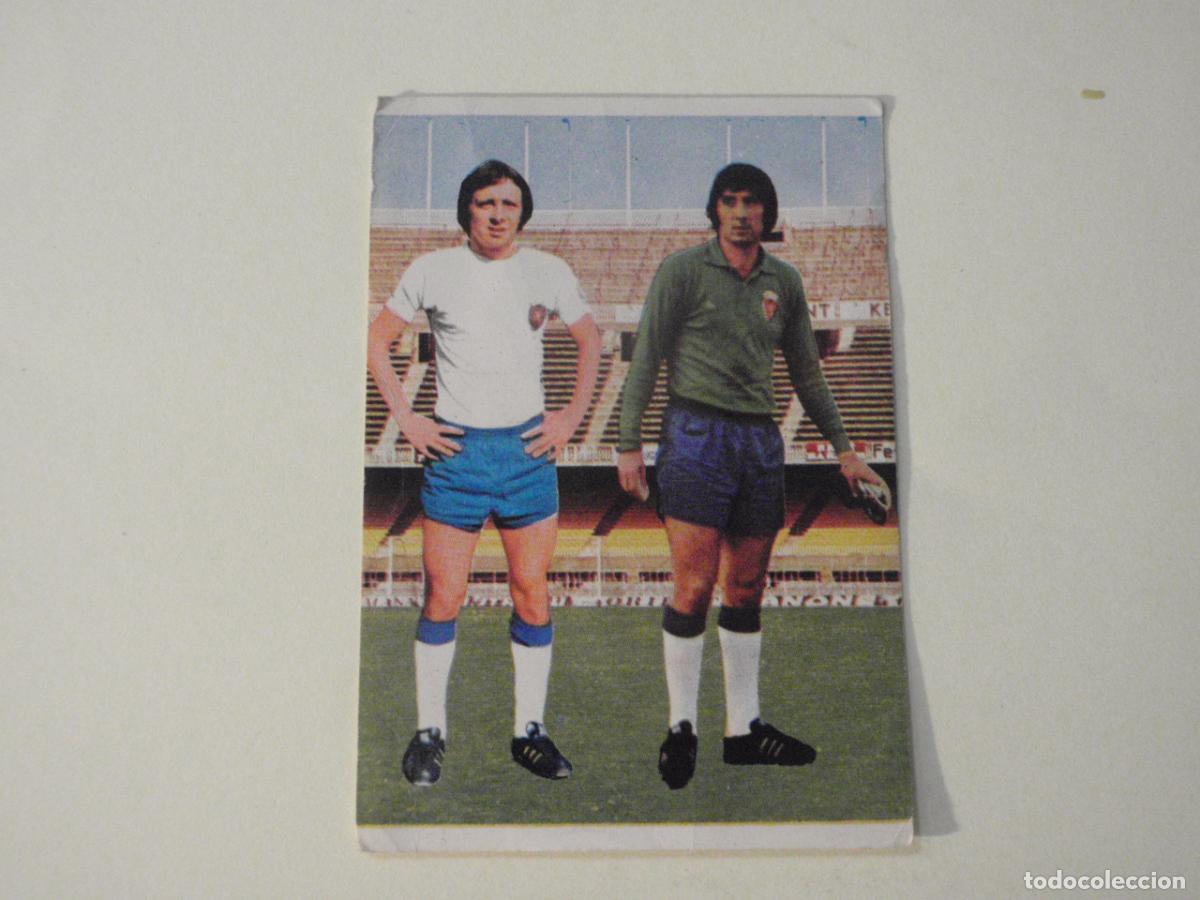 Fu&szlig;ball-Sticker: Cromo de f&uacute;tbol 142 NIEVES - SOTO (Zaragoza). Liga 1975 1976 RUIROMER - RUIZ ROMERO 75 76