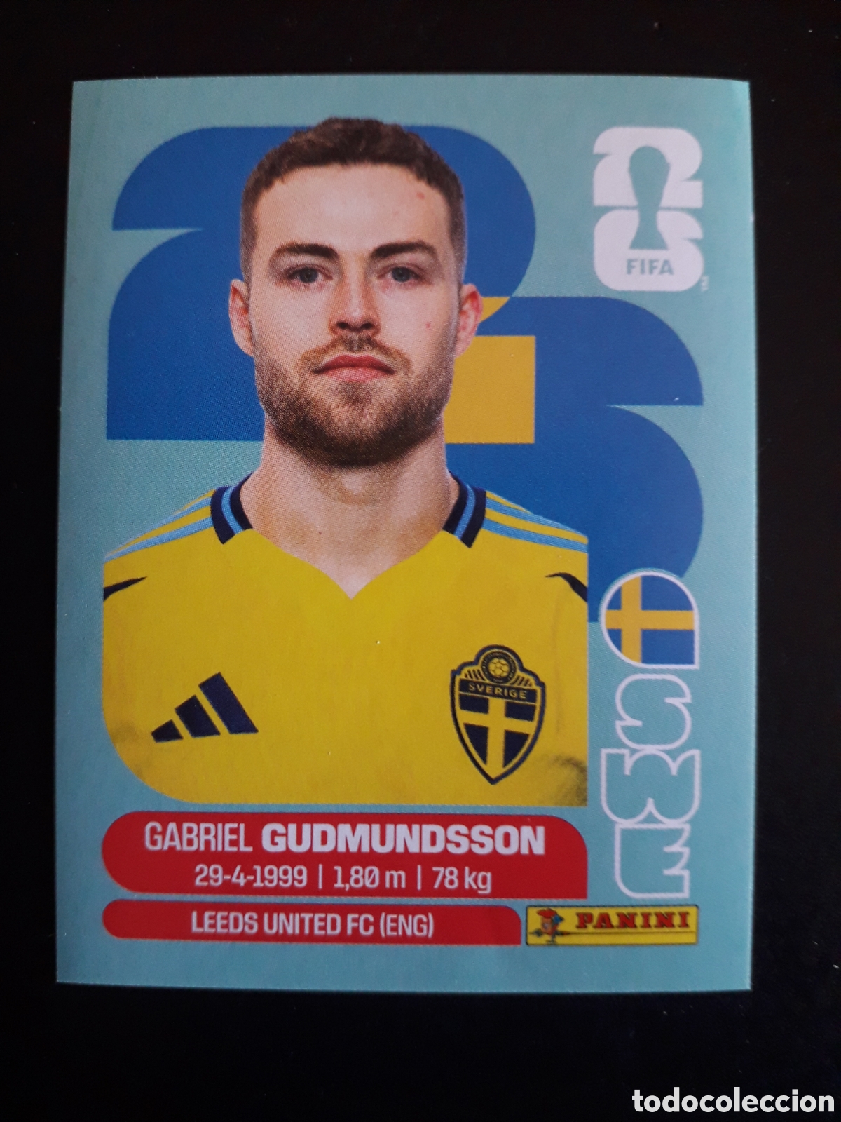 Fu&szlig;ball-Sticker: GUDMUNDSSON SUECIA SWE 4 MUNDIAL F&Uacute;TBOL 2026 FIFA WORLD CUP PANINI SIN PEGAR PEDIDO M&Iacute;NIMO 3&euro;.