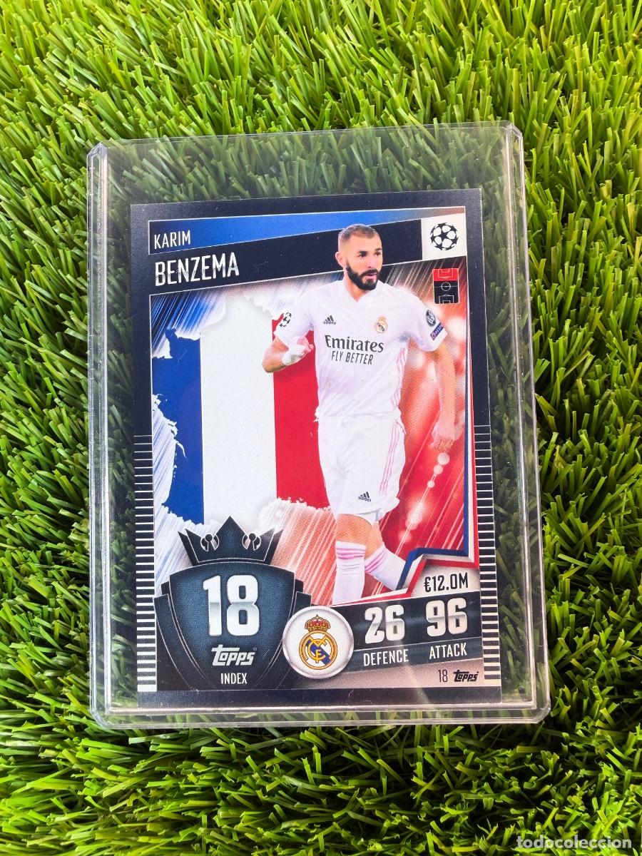 Cromos de f&uacute;tbol: N&ordm; 18 Karim Benzema Real Madrid CF Match Attax 101 20 21