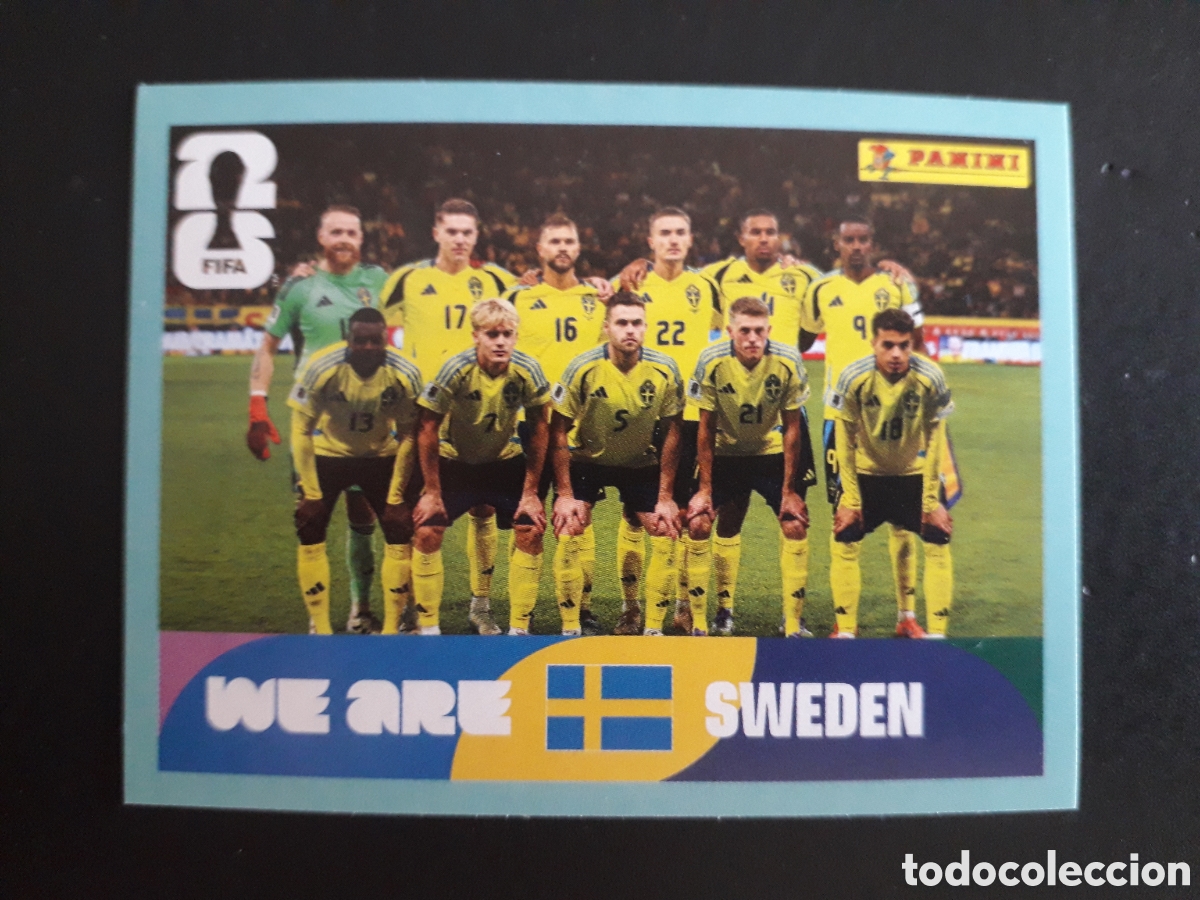 Cromos de f&uacute;tbol: EQUIPO SUECIA SWE 13 MUNDIAL F&Uacute;TBOL 2026 FIFA WORLD CUP PANINI SIN PEGAR PEDIDO M&Iacute;NIMO 3&euro;