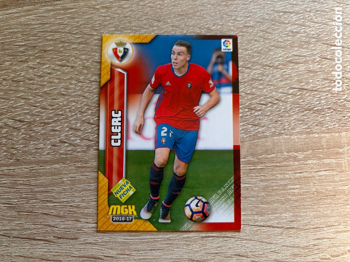 Football Stickers: 383 BIS CARLOS CLERC NUEVA FICHA MEGACRACKS MGK 2016 2017 16 17 CA OSASUNA