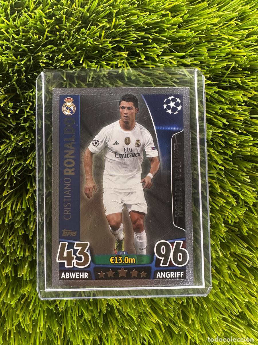 Cromos de f&uacute;tbol: N&ordm; LE1 Cristiano Ronaldo Limited Edition Silver Real Madrid CF Match Attax 15 16