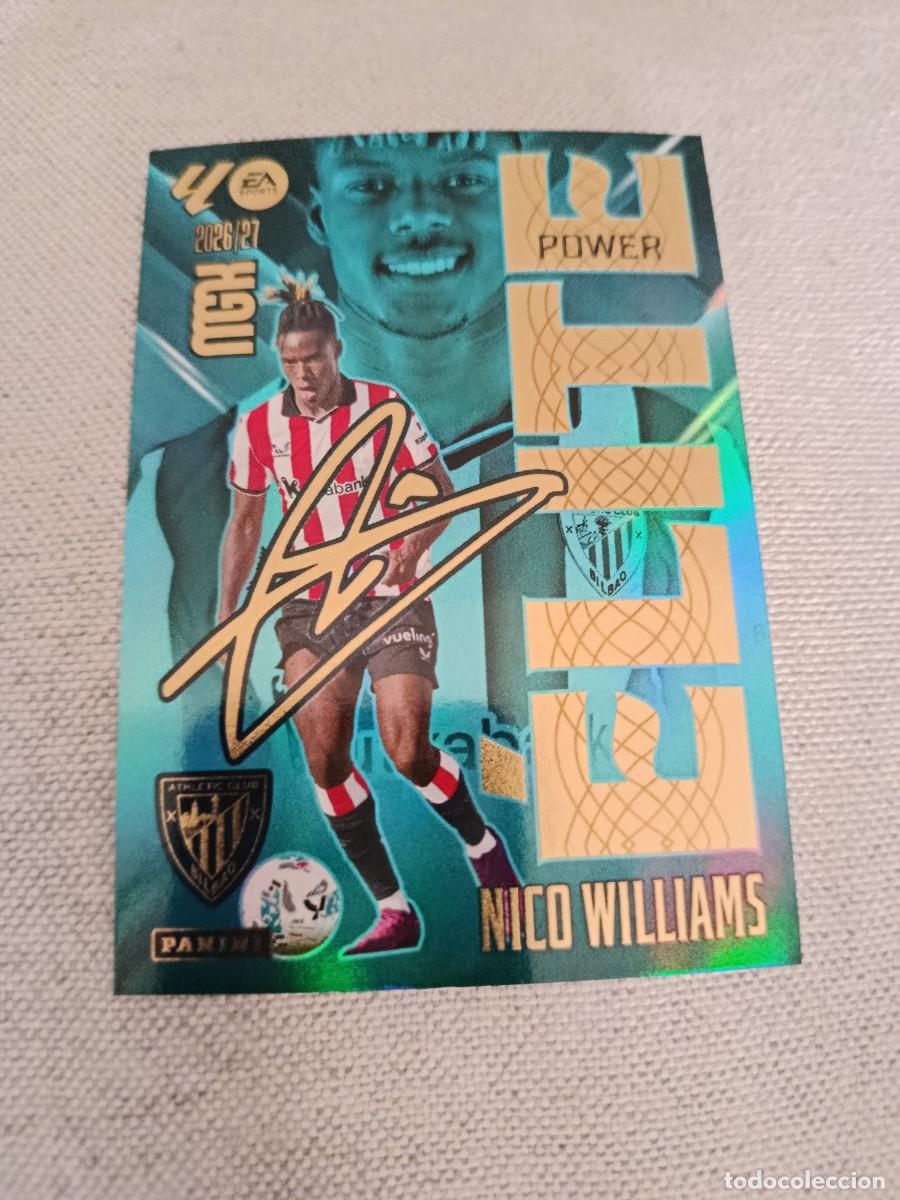 Cromos de f&uacute;tbol: Megacracks 26/27. 12P- Nico Williams. Athletic de Bilbao. Elite power.