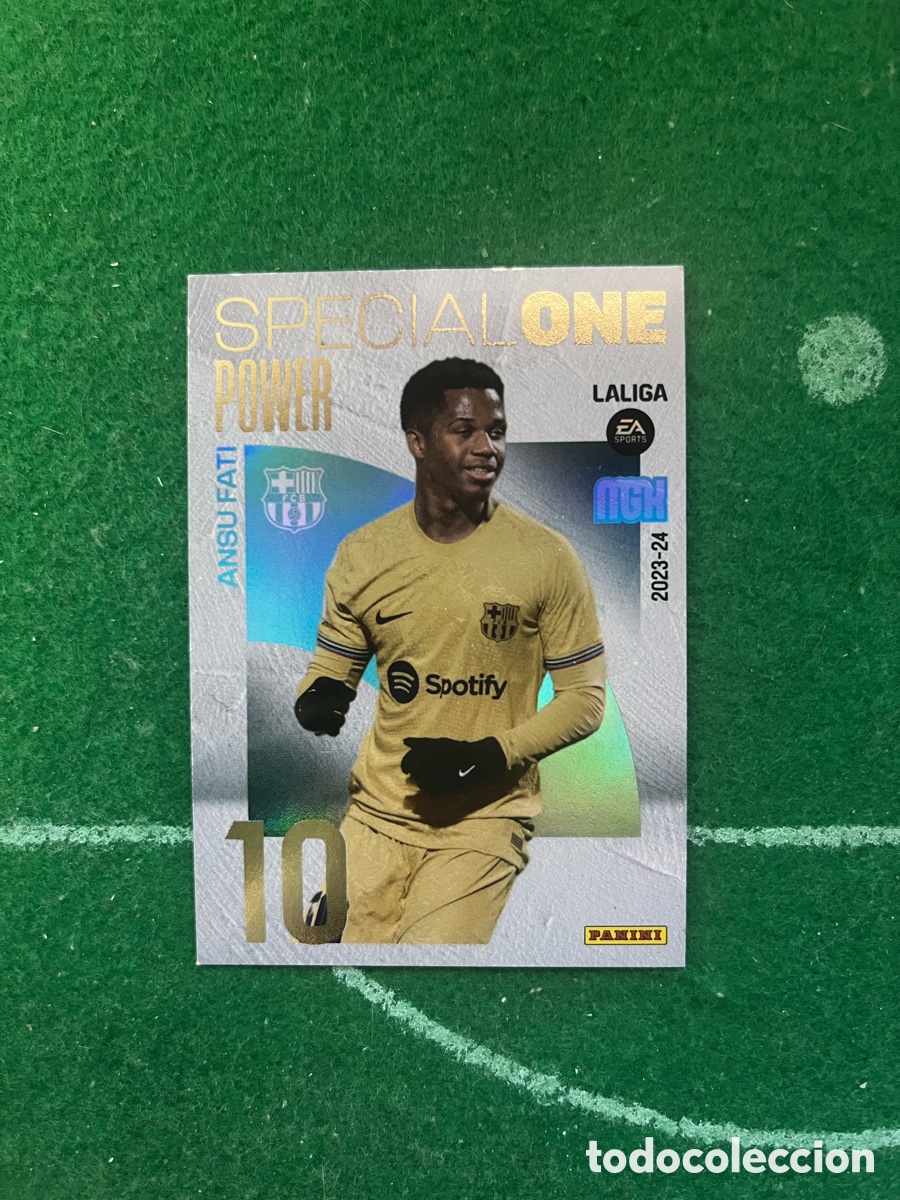 Fu&szlig;ball-Sticker: P 381 ANSU FATI BARCELONA MEGACRACKS 2023 2024 PANINI SPECIAL ONE POWER