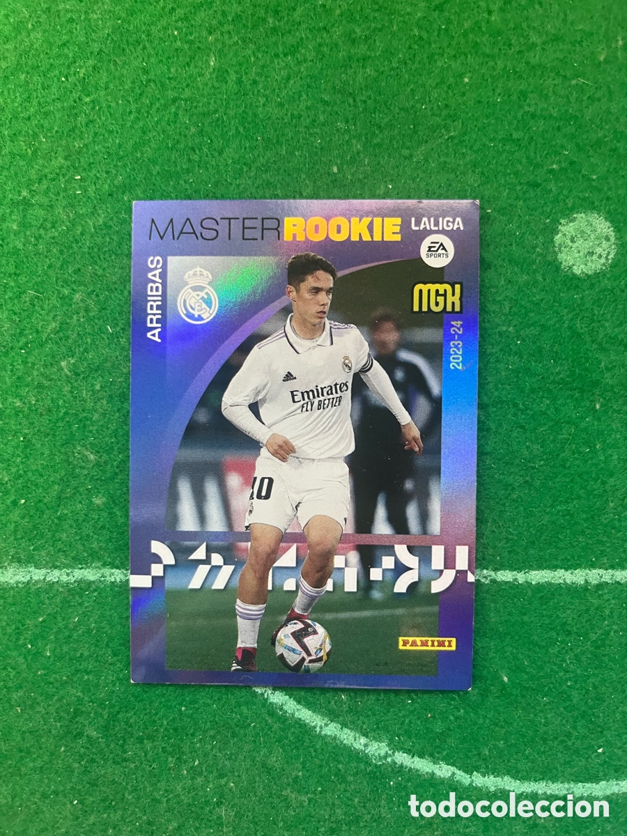 Fu&szlig;ball-Sticker: 411 ARRIBAS REAL MADRID MEGACRACKS 2023 2024 PANINI MASTER ROOKIE
