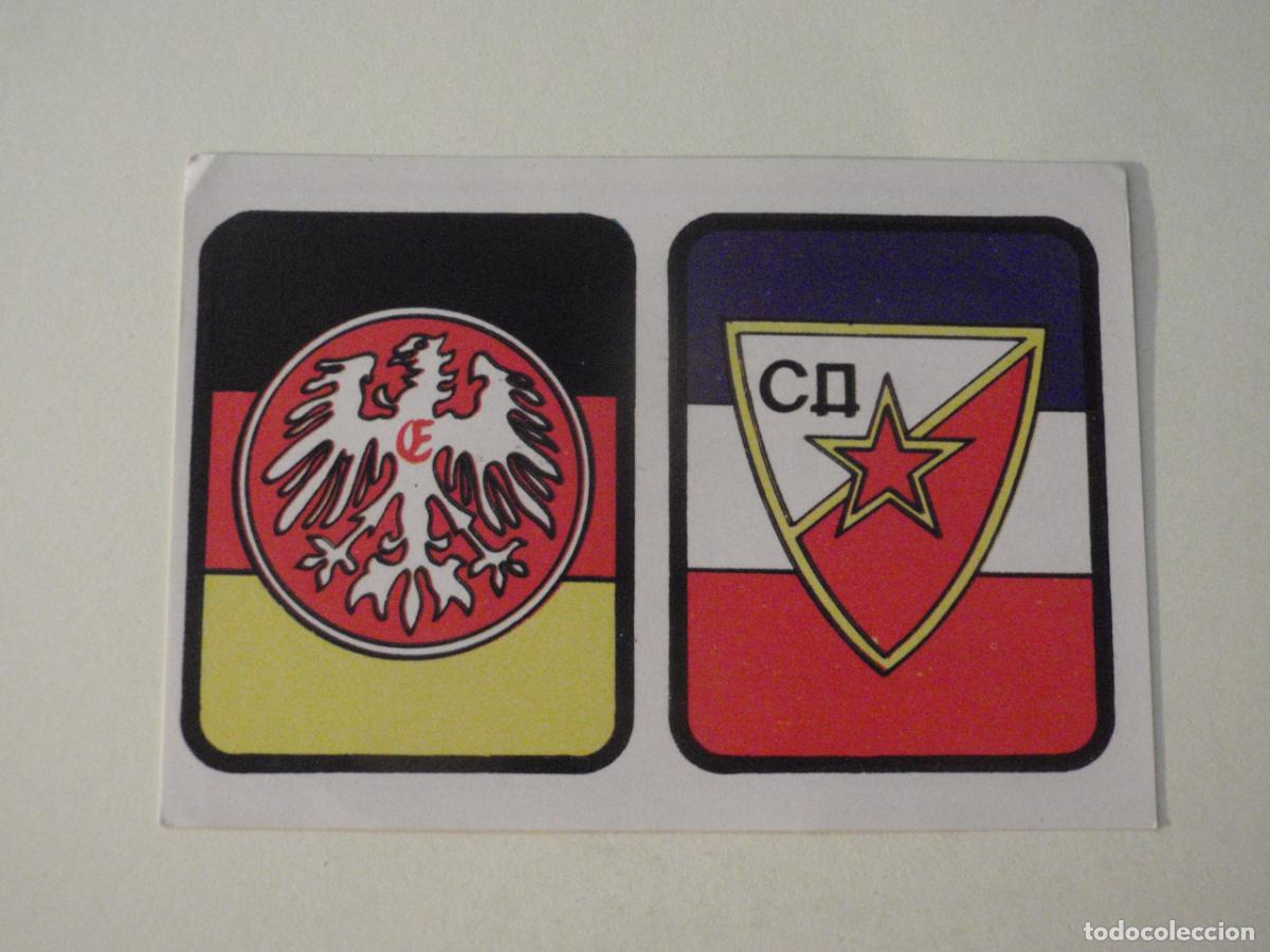 Fu&szlig;ball-Sticker: Cromo de f&uacute;tbol 242 ESTRELLA ROJA - FS EINTRACHT. Liga 1975 1976 RUIROMER - RUIZ ROMERO 75 76