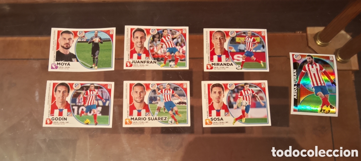 Cromos de f&uacute;tbol: 7 cartas atl&eacute;tico De Madrid la liga este 14-15 2014 2015