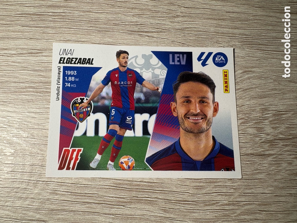 Cromos de f&uacute;tbol: 9 Unai Elgezabal, Levante UD, Panini Ediciones Liga Este 2025 2026