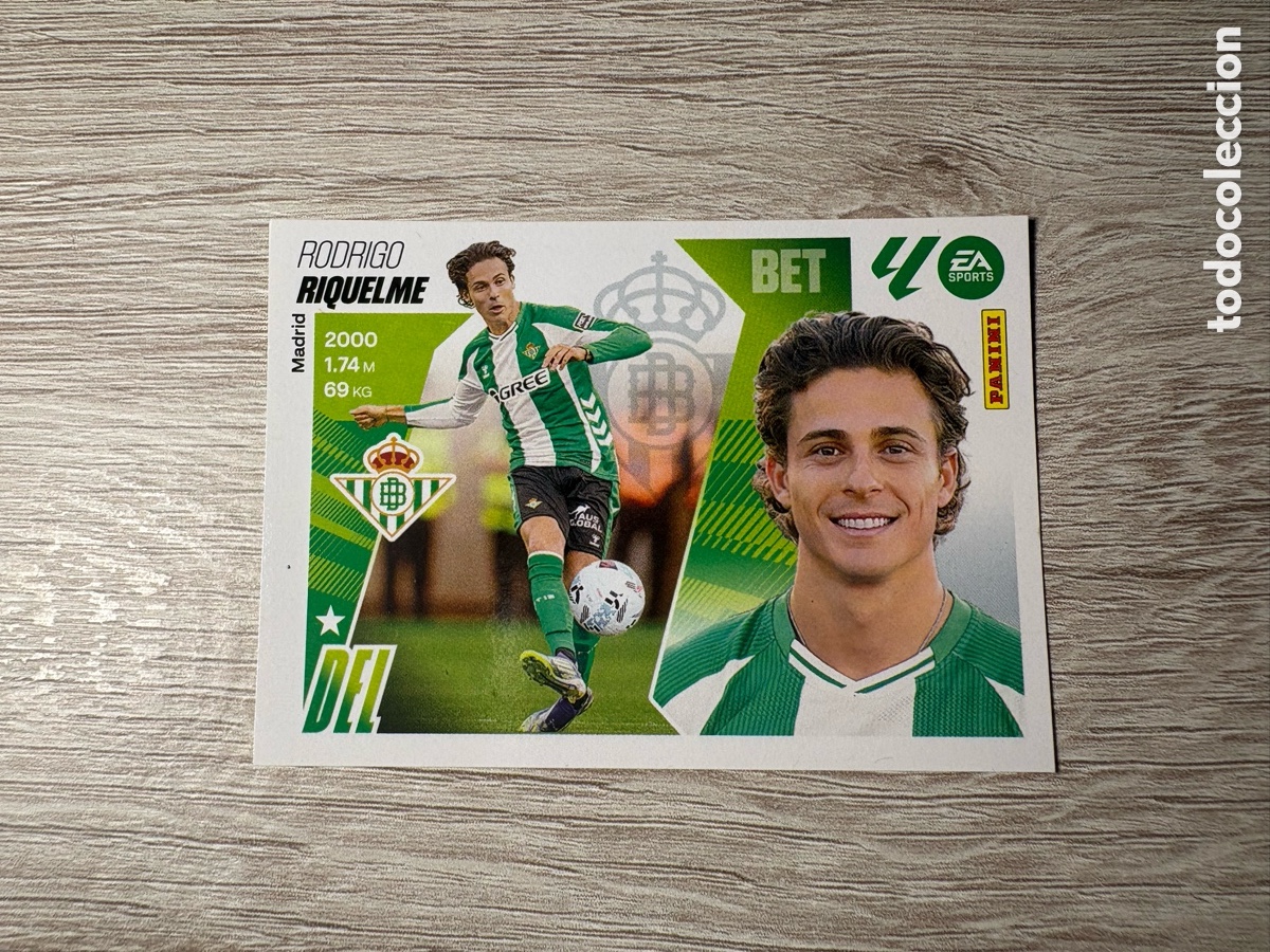 Cromos de f&uacute;tbol: N&ordm; 10 RODRIGO RIQUELME, REAL BETIS, ULTIMOS FICHAJES, LIGA ESTE 2025 2026 PANINI