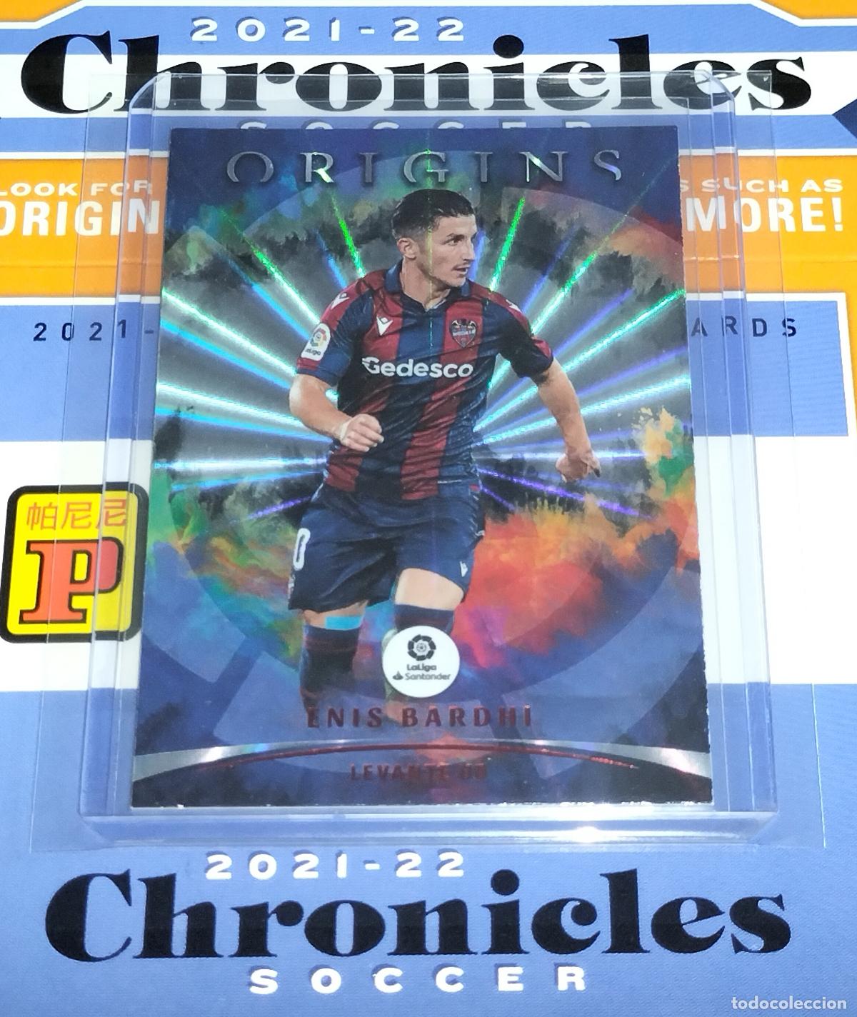 Cromos de f&uacute;tbol: N&ordm; 90 ENIS BARDHI LASER LEVANTE CARD CHRONICLES ORIGINS LA LIGA SOCCER 2021 2022 21 22 PANINI
