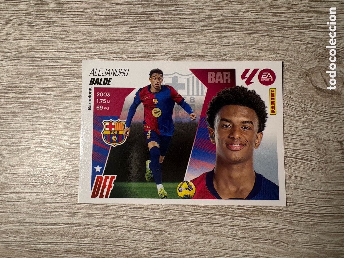 Cromos de f&uacute;tbol: CROMO PANINI LIGA ESTE 2025-26 (25 - 26) - N&ordm; 10 A - BALDE - BARCELONA