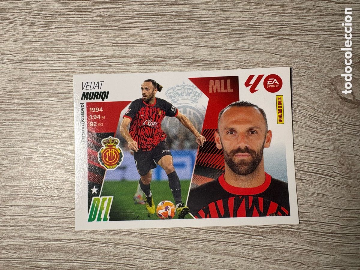 Cromos de f&uacute;tbol: 19 VEDAT MURIQI MALLORCA PANINI LIGA ESTE 25 26 2025 2026