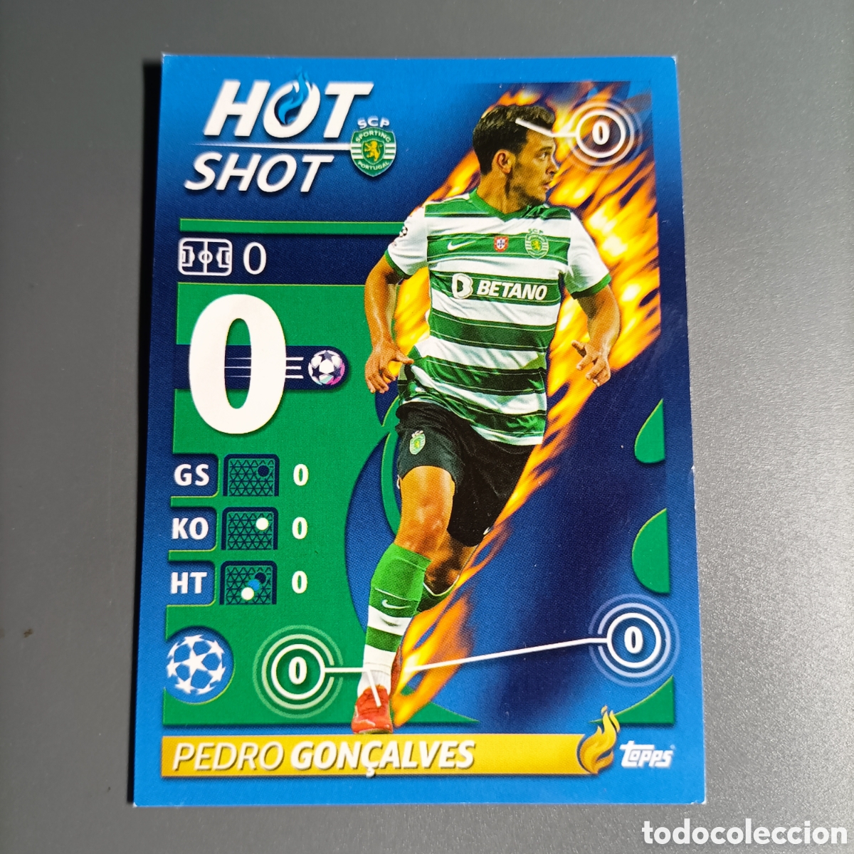 Cromos de f&uacute;tbol: STICKER TOPPS. UEFA CHAMPIONS LEAGUE 2021-2022 №213 PEDRO GON&Ccedil;ALVES / HOT SHOT