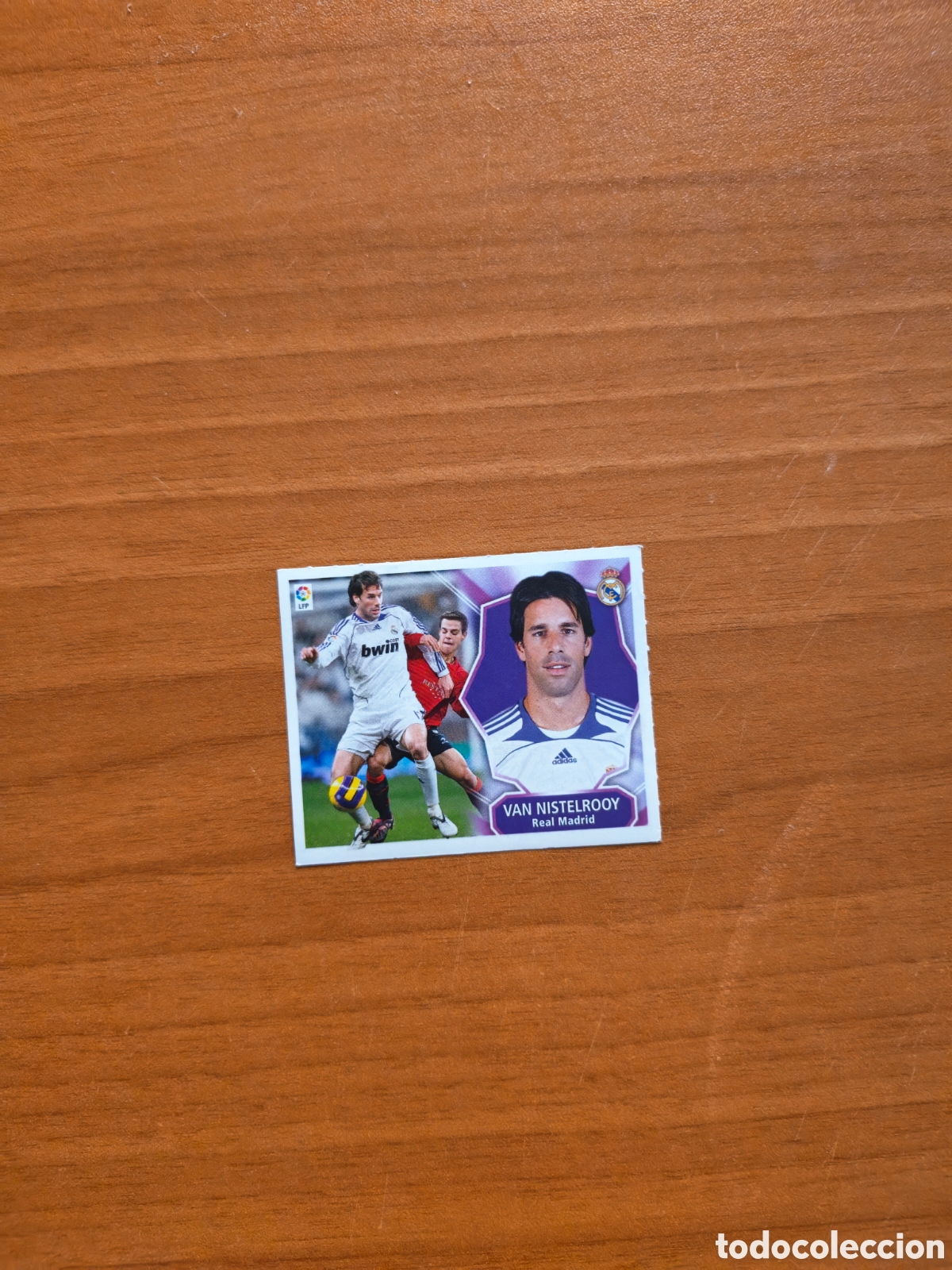 Cromos de f&uacute;tbol: Cromo Van Nistelrooy Real Madrid Liga Este 2008/09