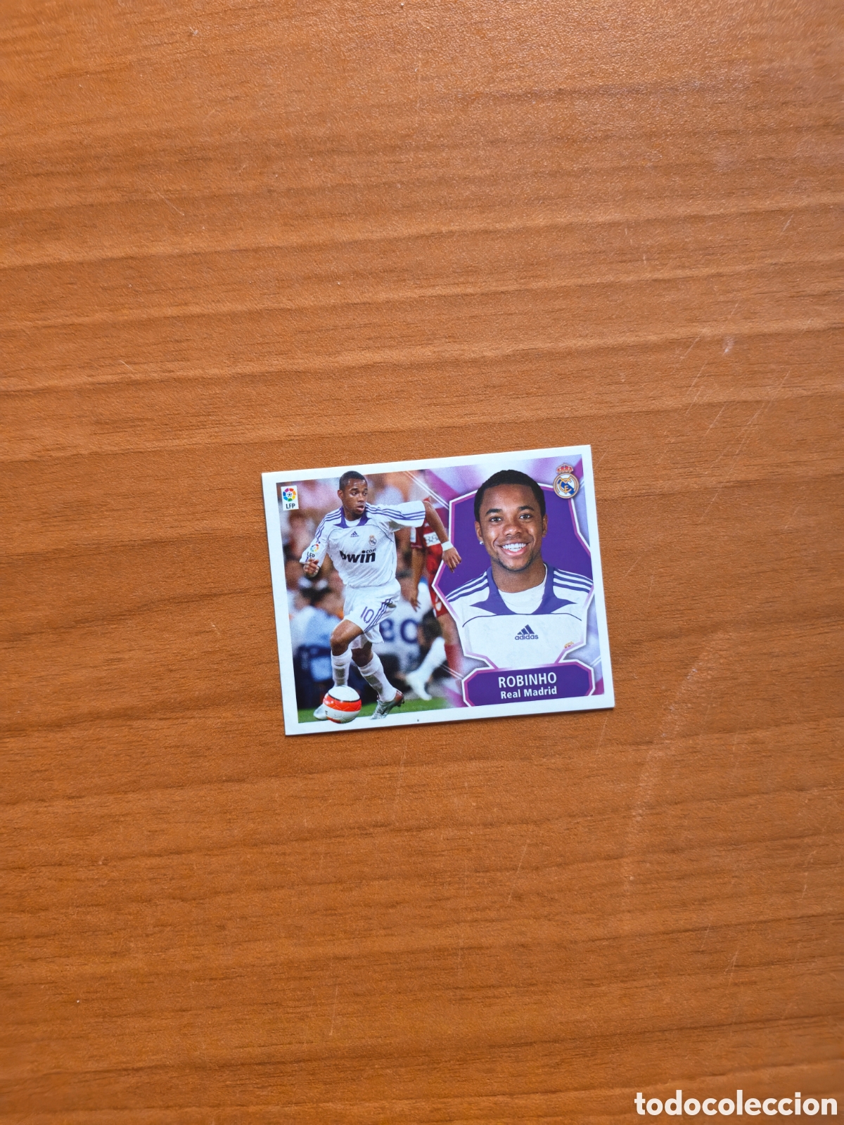 Cromos de f&uacute;tbol: Cromo Robinho Real Madrid Liga Este 2008/09