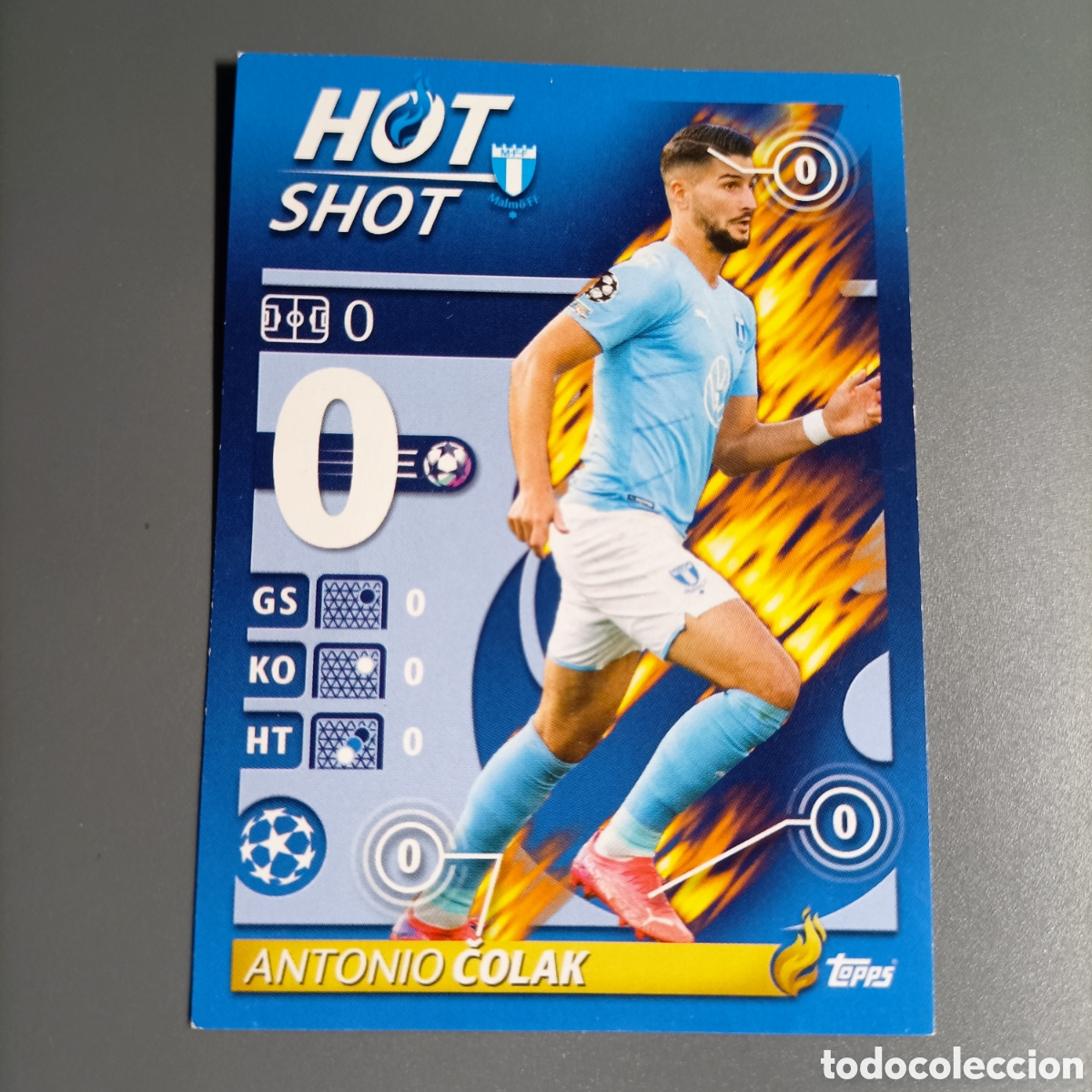 Fu&szlig;ball-Sticker: STICKER TOPPS. UEFA CHAMPIONS LEAGUE 2021-2022 №627 ANTONIO ČOLAK / HOT SHOT