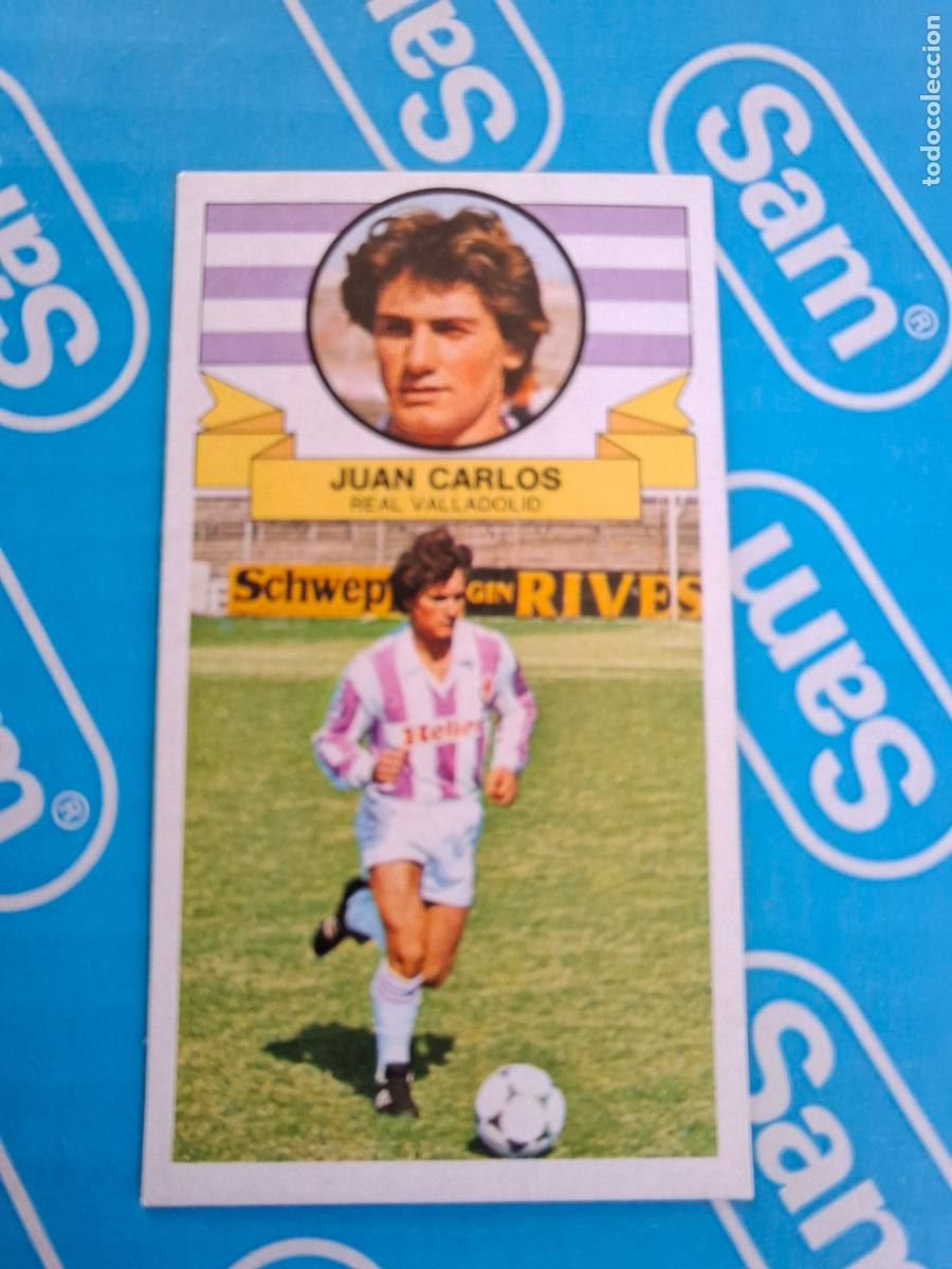 Fu&szlig;ball-Sticker: ESTE 1985 1986 85 86 - JUAN CARLOS ( COLOCA ) - REAL VALLADOLID ( NUNCA PEGADO )