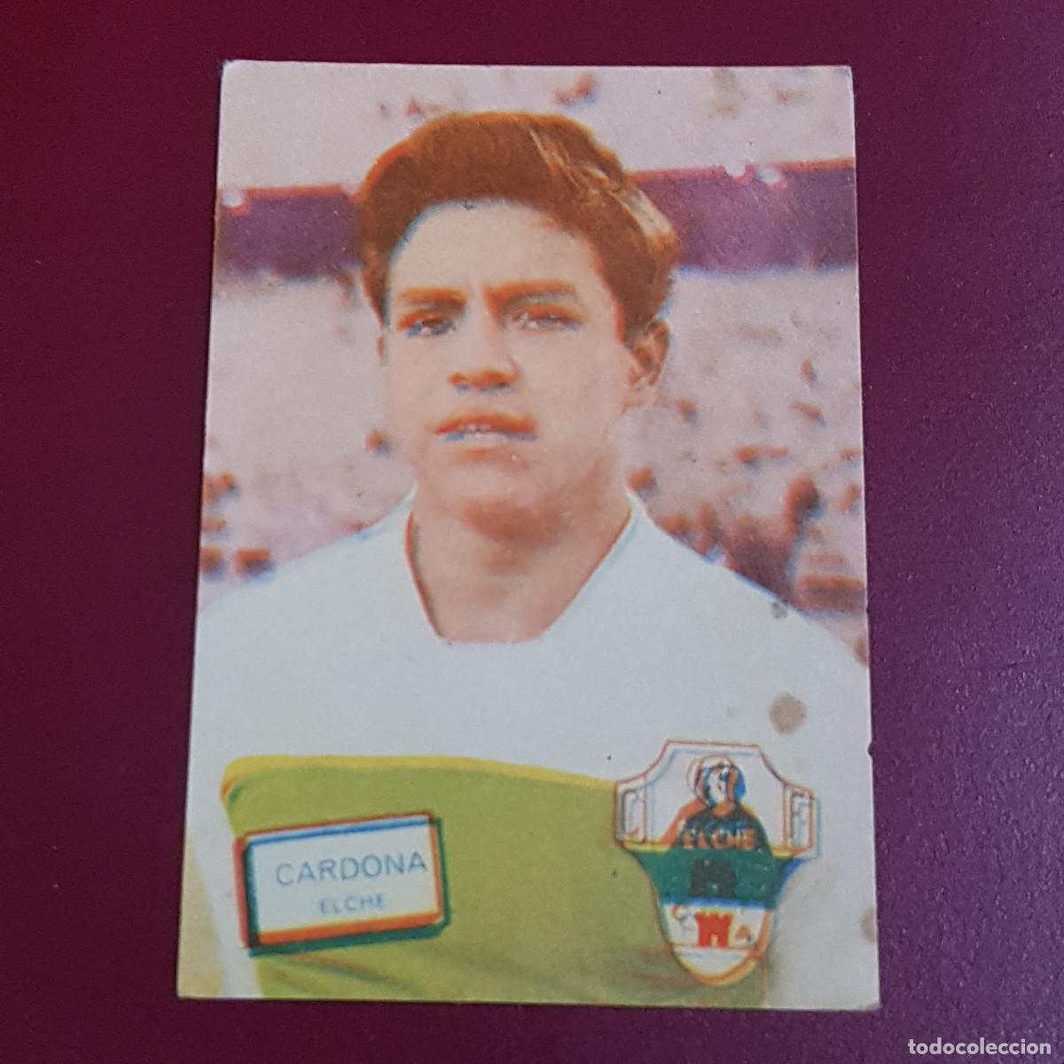 Fu&szlig;ball-Sticker: FHER DISGRA - CAMPEONATO DE LIGA 1961 1962 - 61 62 - ELCHE - CARDONA - NUNCA PEGADO