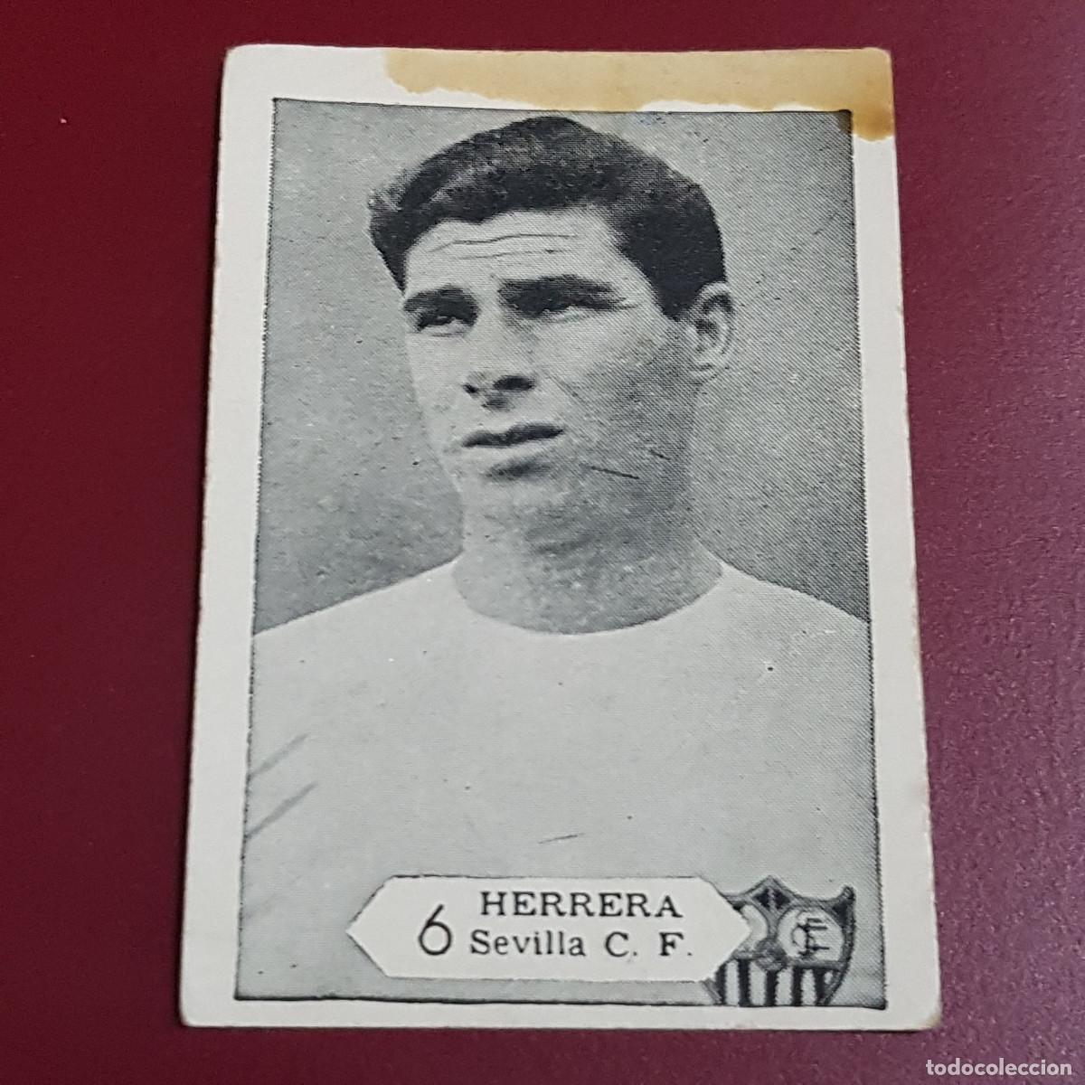Fu&szlig;ball-Sticker: GRAFICAS NILO - FOTO FUTBOL CAMPEONATO 1958 1959 - 58 59 - SEVILLA - HERRERA 6 - NUNCA PEGADO