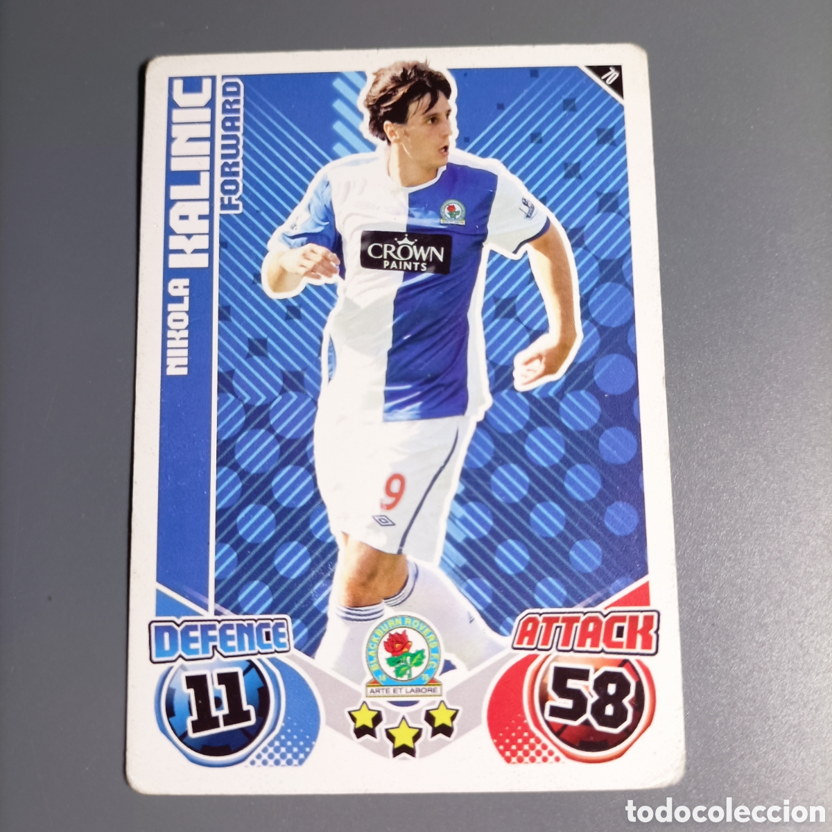 Figurine di Calcio: CARTA TOPPS MATCH ATTAX №70 NIKOLA KALINIC (BLACKBURN ROVERS FC)