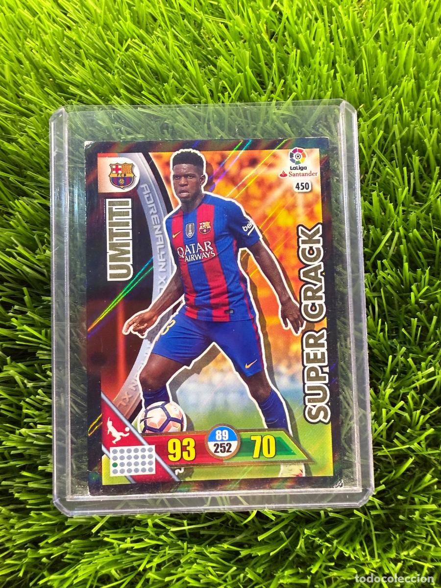 Fu&szlig;ball-Sticker: N&ordm; 450 Umtiti S&uacute;per Crack FC Barcelona Adrenalyn XL 16 17