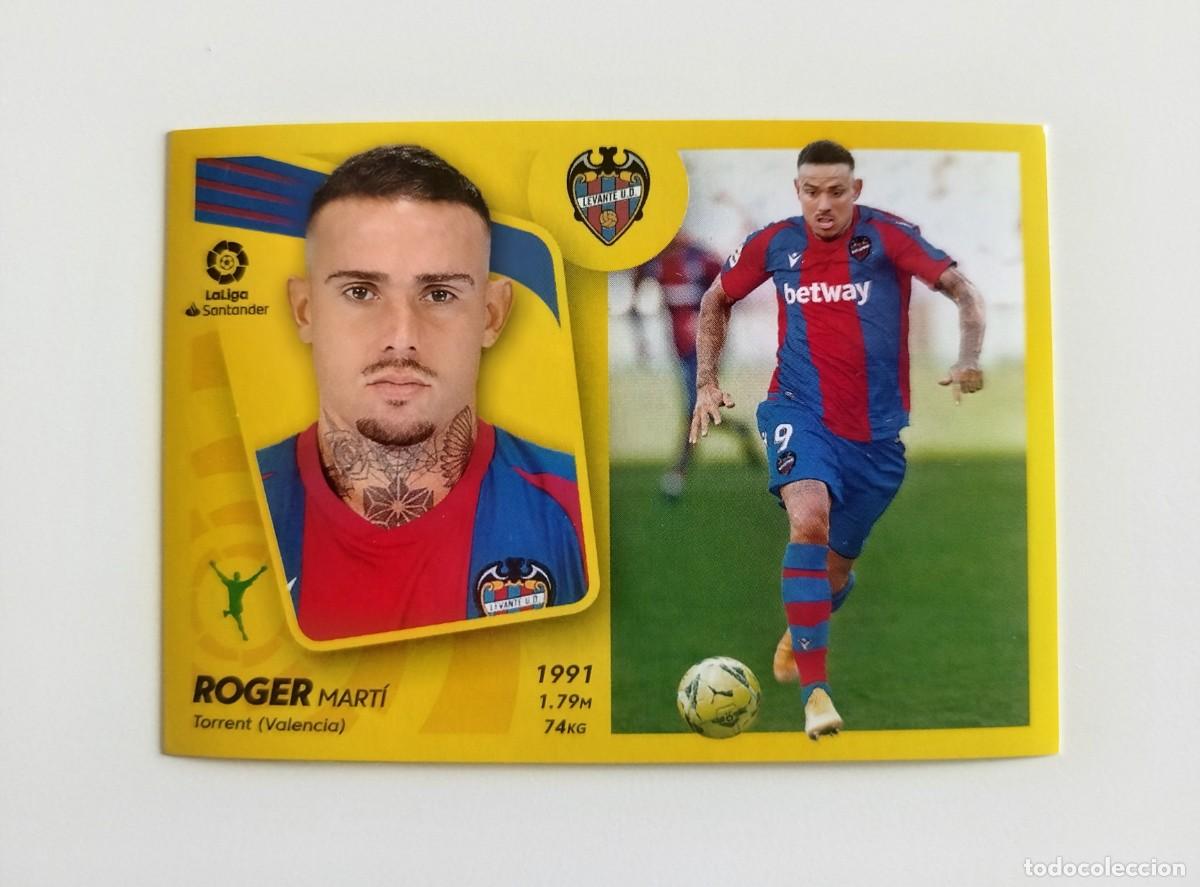 Cromos de f&uacute;tbol: Roger 20 SIN PEGAR NUNCA PEGADO Levante UD Liga Ediciones Este 21 22 / 2021 2022