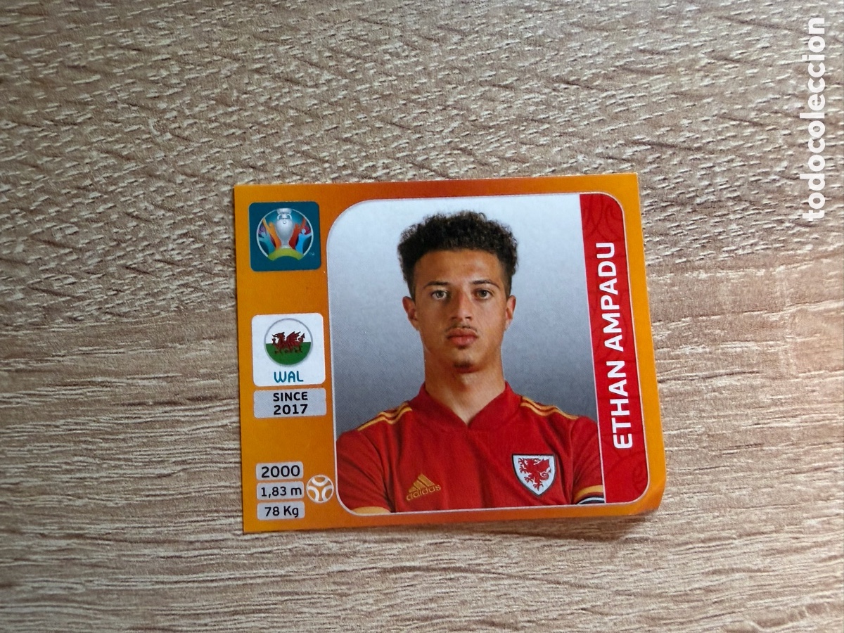 Cromos de f&uacute;tbol: ETHAN AMPADU CROMO EURO 2020 PANINI GALES