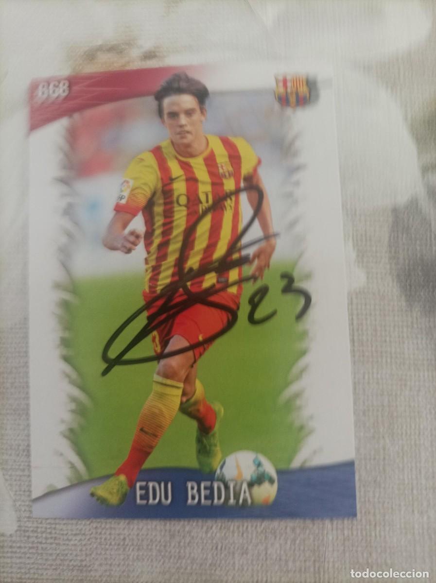 Figurine di Calcio: Cromo futbol firmado Edu Bedia