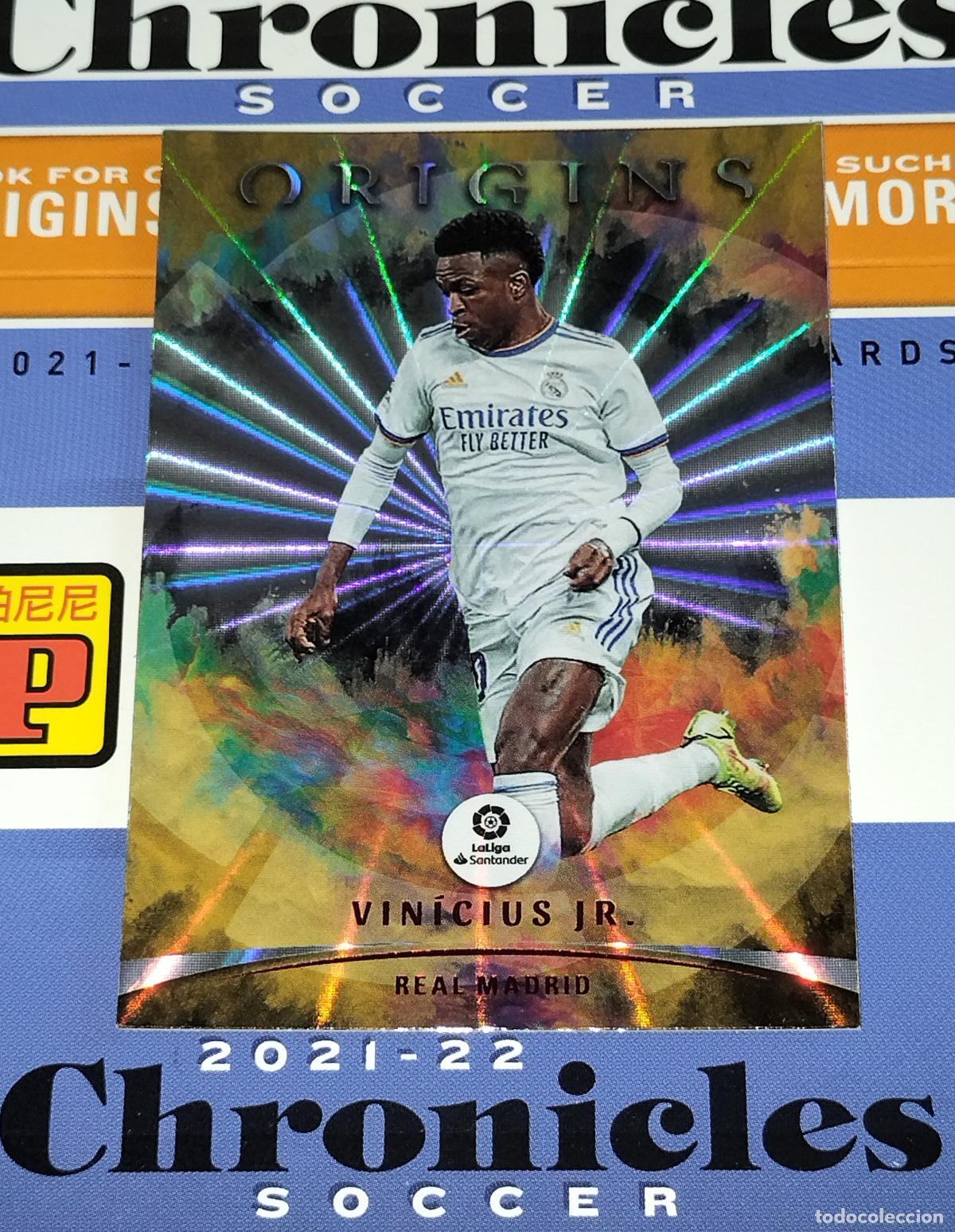 Figurine di Calcio: N&ordm; 97 VINICIUS JR. LASER REAL MADRID CARD CHRONICLES ORIGINS LA LIGA SOCCER 2021 2022 21 22 PANINI