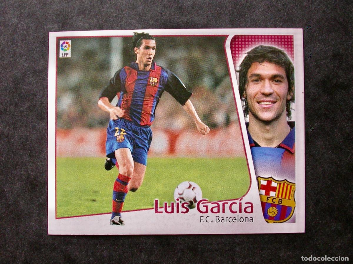 Figurine di Calcio: LUIS GARC&Iacute;A / BAJA / FC BARCELONA / EDICIONES ESTE LIGA 2004-2005 04-05 / NUNCA PEGADO